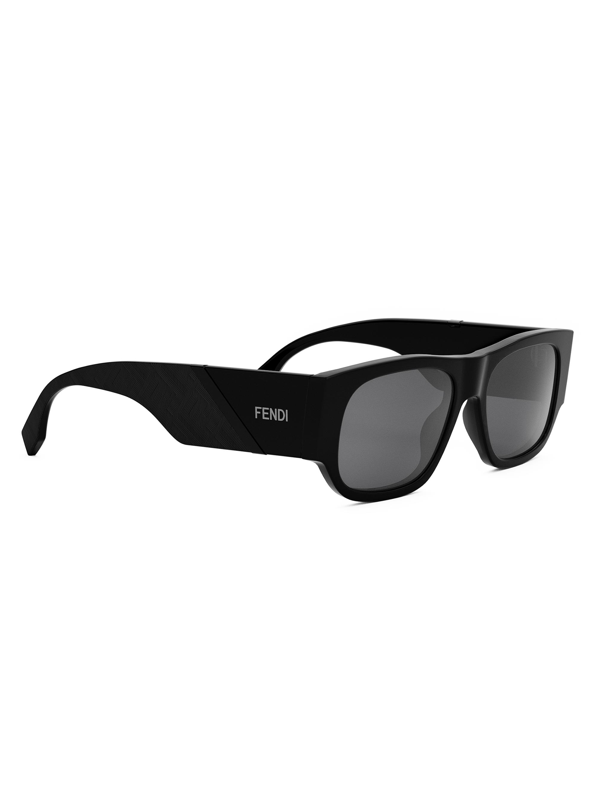 Fendi Fendi Diagonal 54MM Rectangular Sunglasses | Saks Fifth Avenue