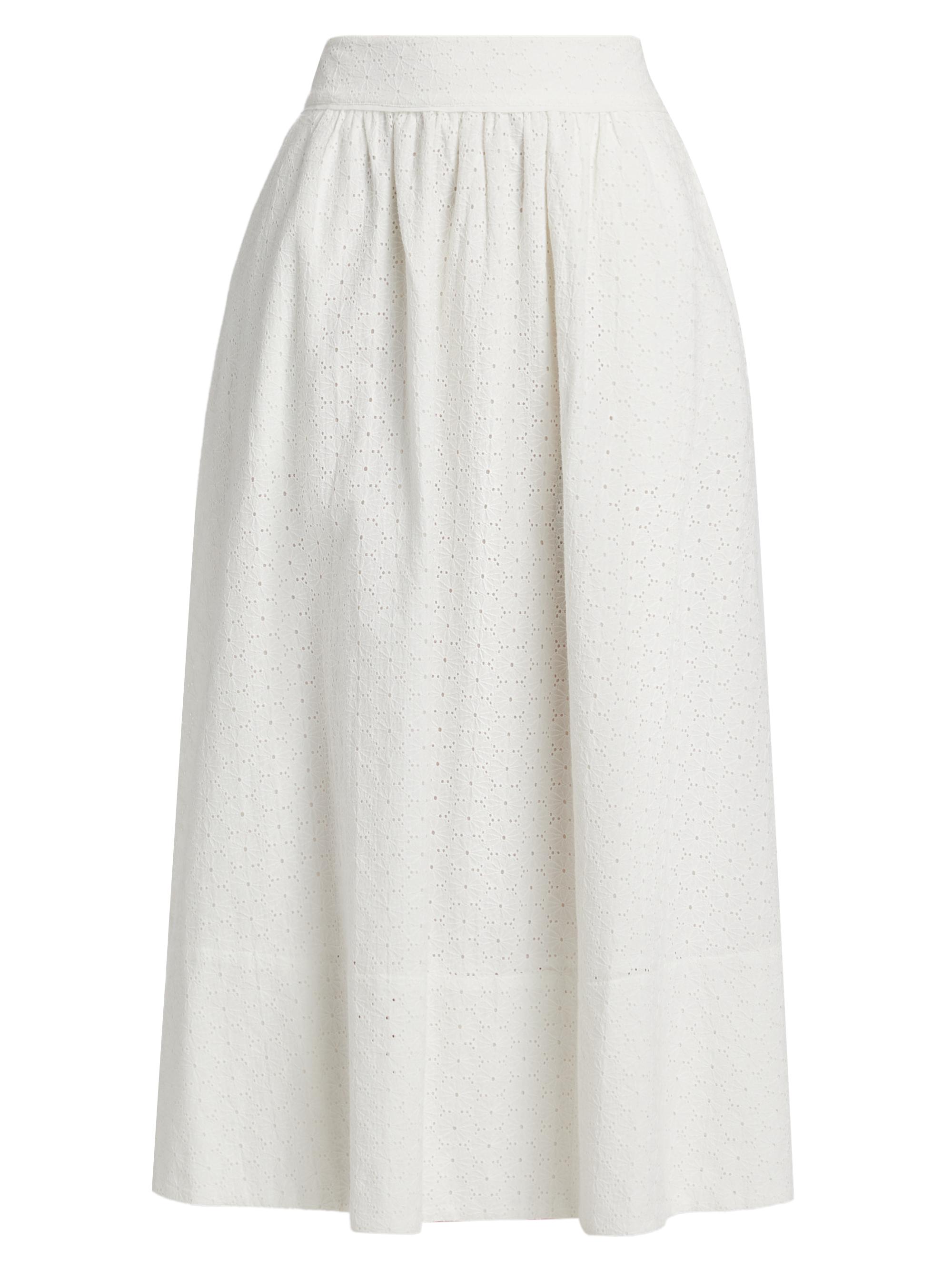 Paige Women's Ojai Cotton Midi Skirt - White