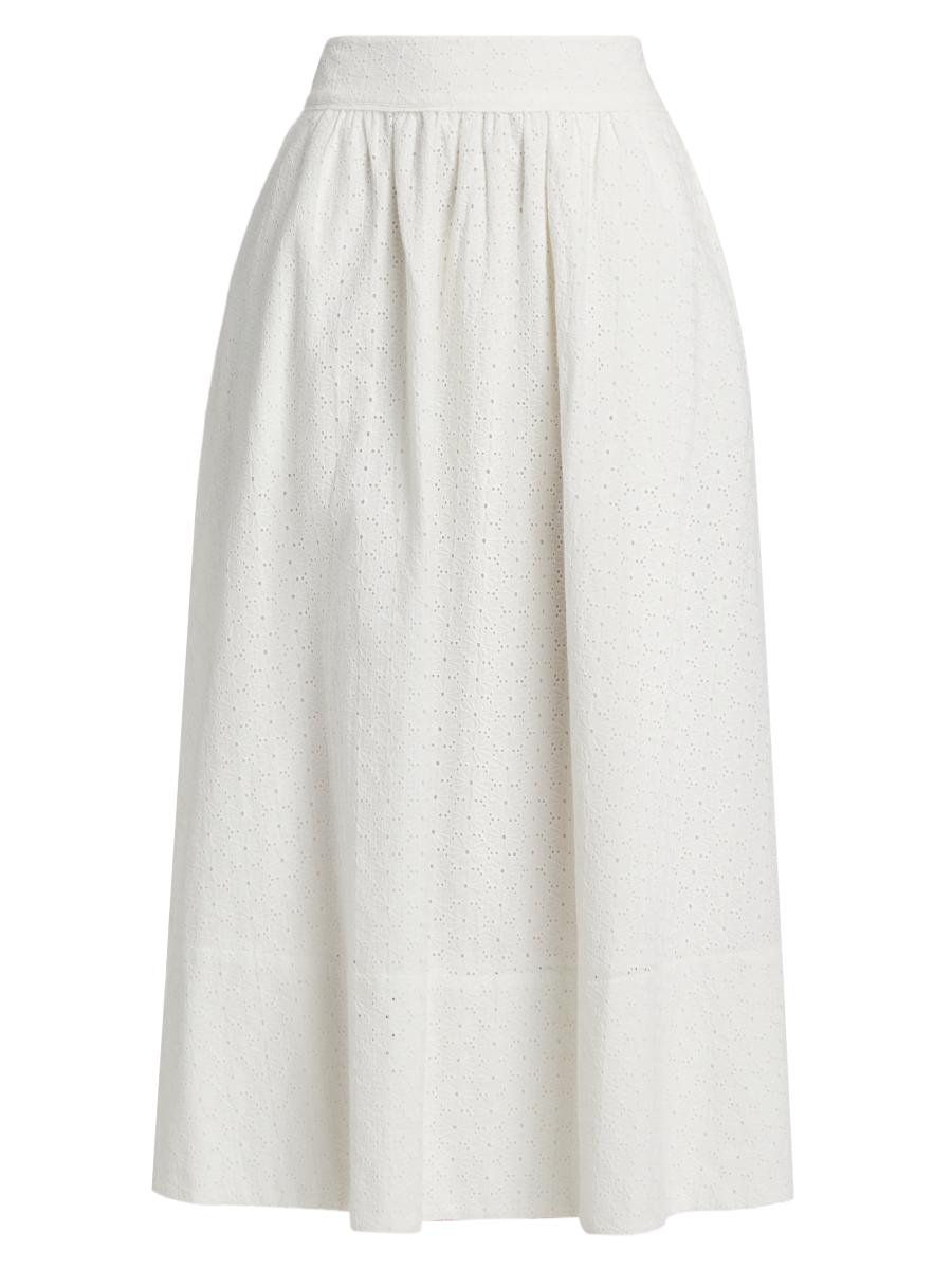 Paige Women's Ojai Cotton Midi Skirt In White