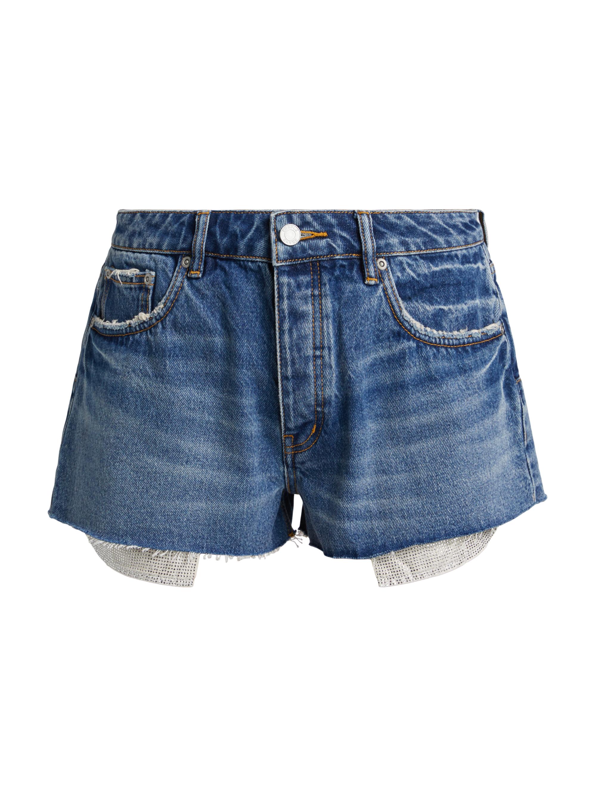 パンツ BIRTH OF  CHILD rhinestone shorts BIRTH OF ROYAL CHILD rhinestone shorts 20K Diamond Starlight Denim