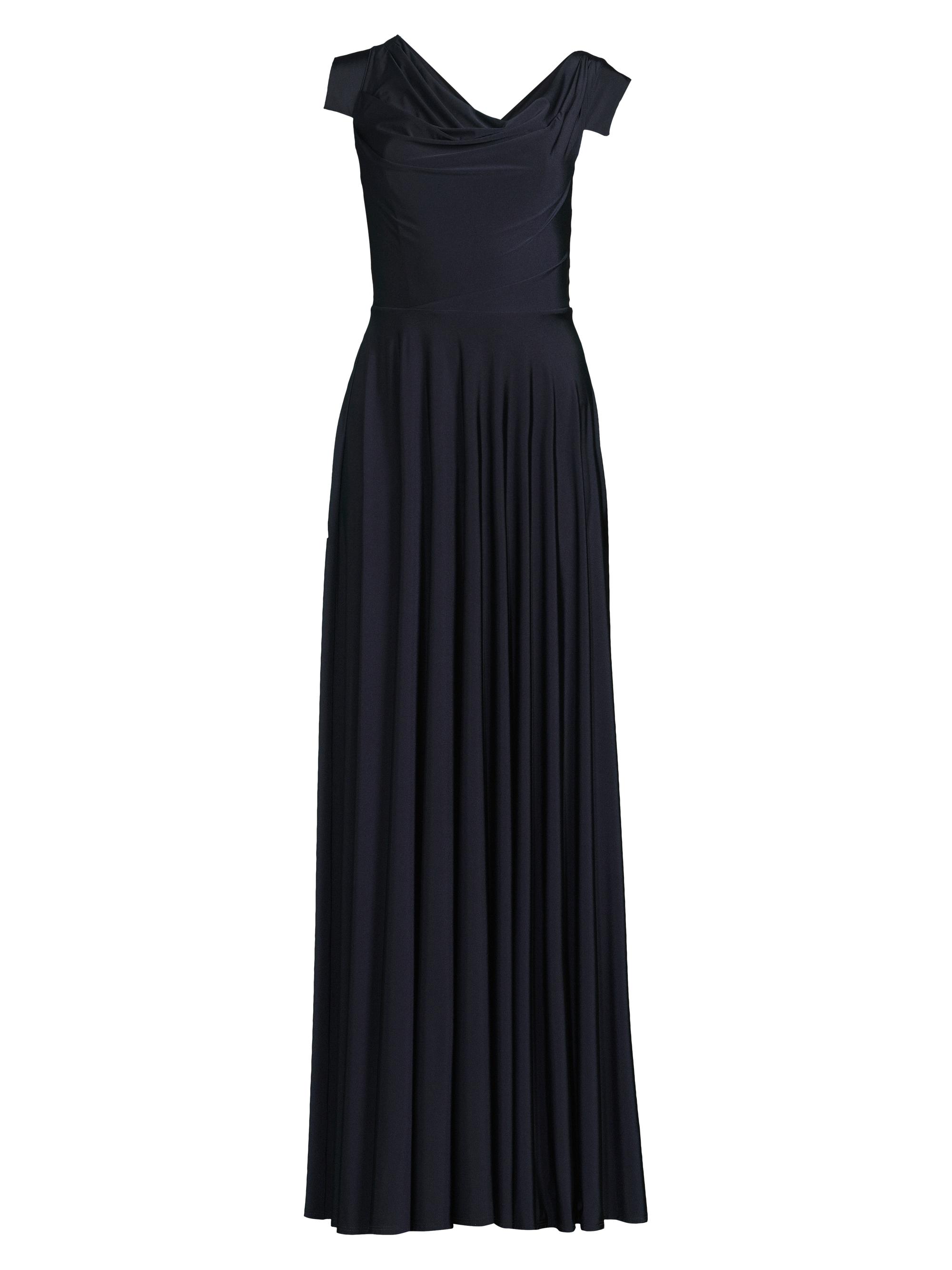 Black Halo Women's EVE Jackie O Off-the-Shoulder Gown - Pacific Blue