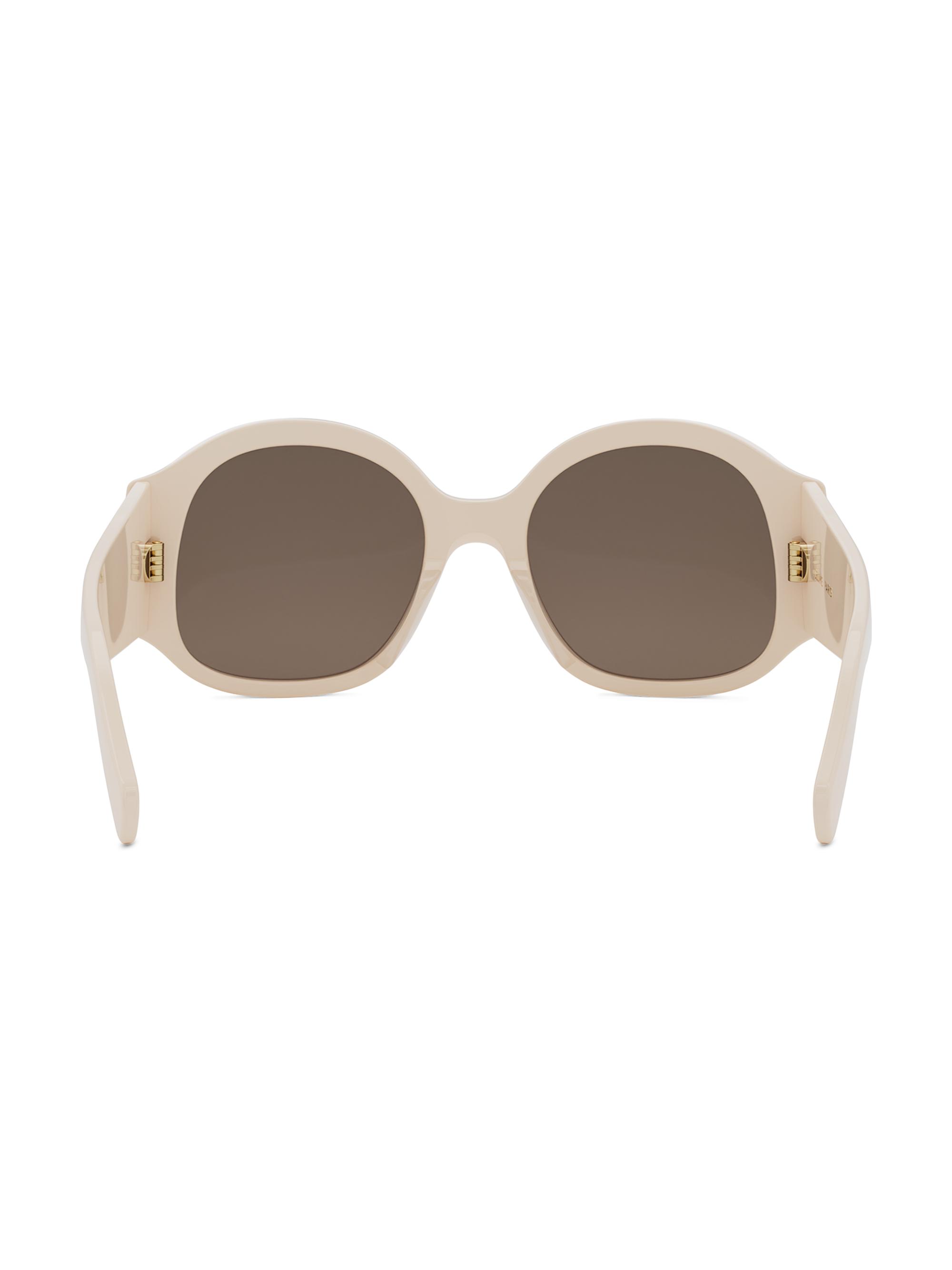 CELINE Maxi Triomphe 54MM Round Sunglasses | Saks Fifth Avenue