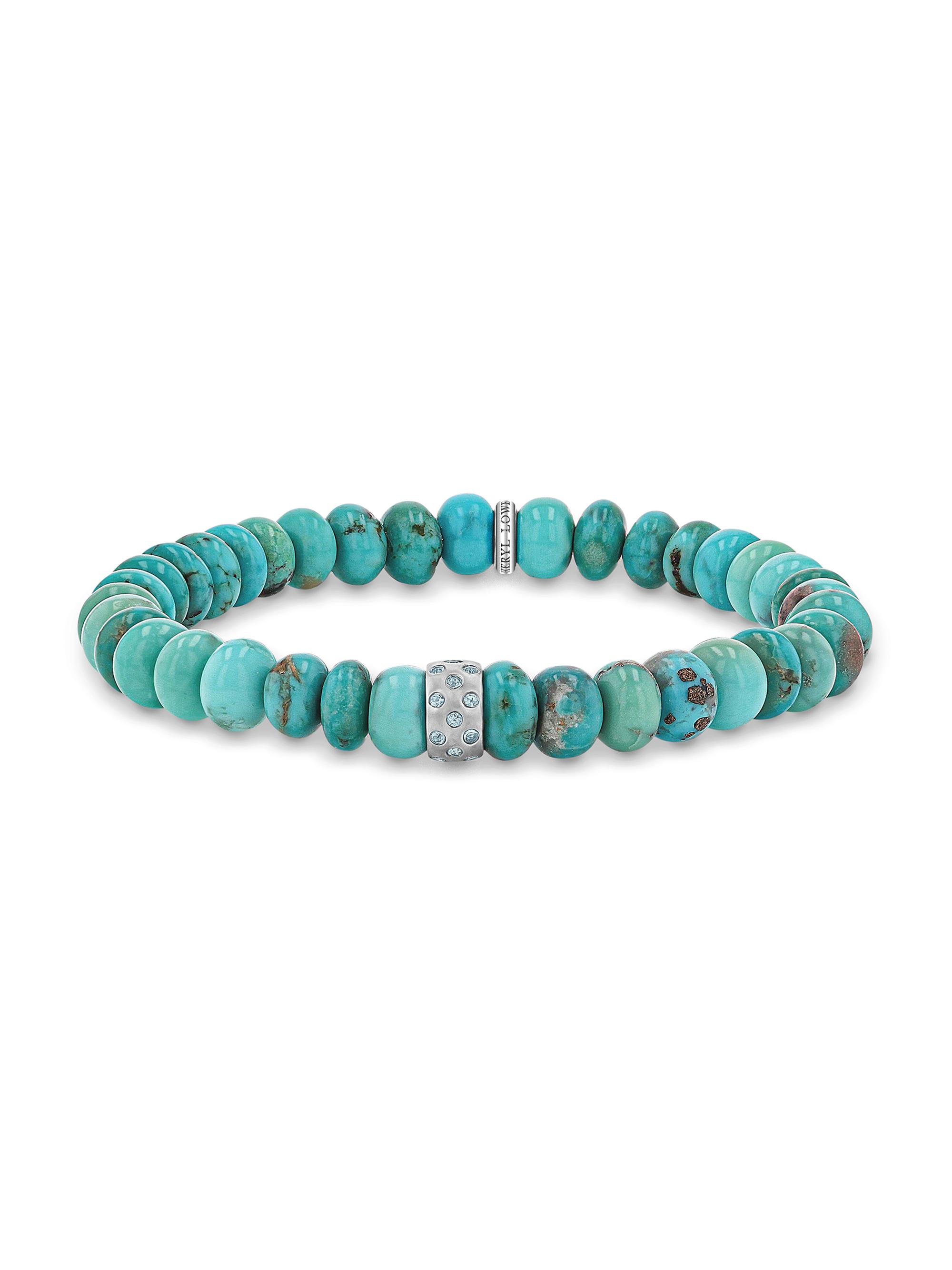 Sheryl Lowe Women's Swiss Blue Topaz & Turquoise Beaded Bracelet - Turquoise