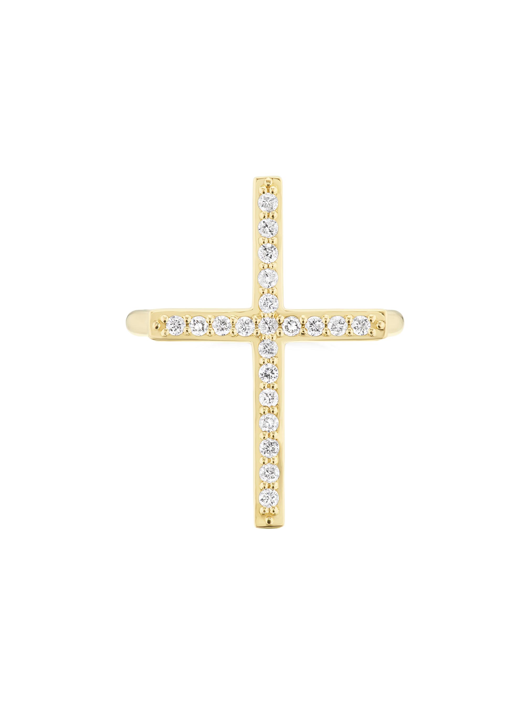 Sheryl Lowe Women's 14K Yellow Gold & 0.32 TCW Diamond Cross Ring - Gold