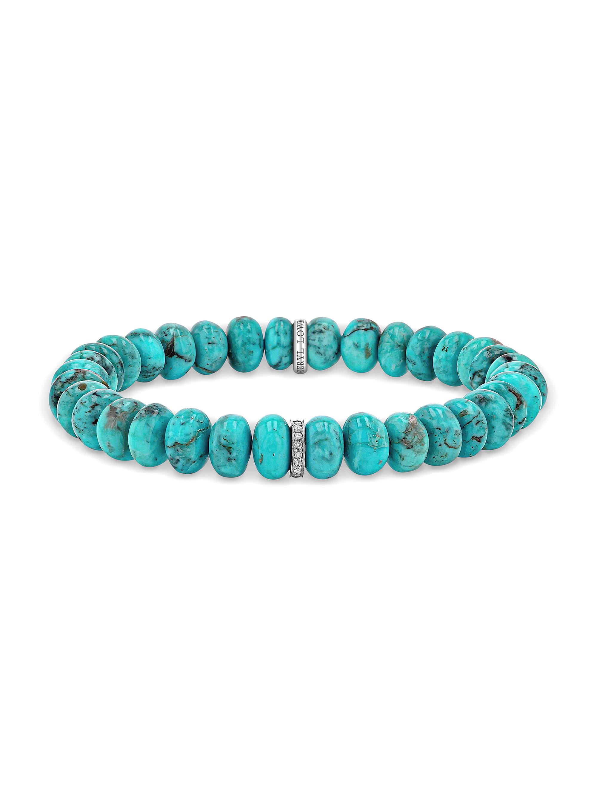 Sheryl Lowe Women's Arizona Turquoise & 0.09 TCW Diamond Beaded Bracelet - Turquoise
