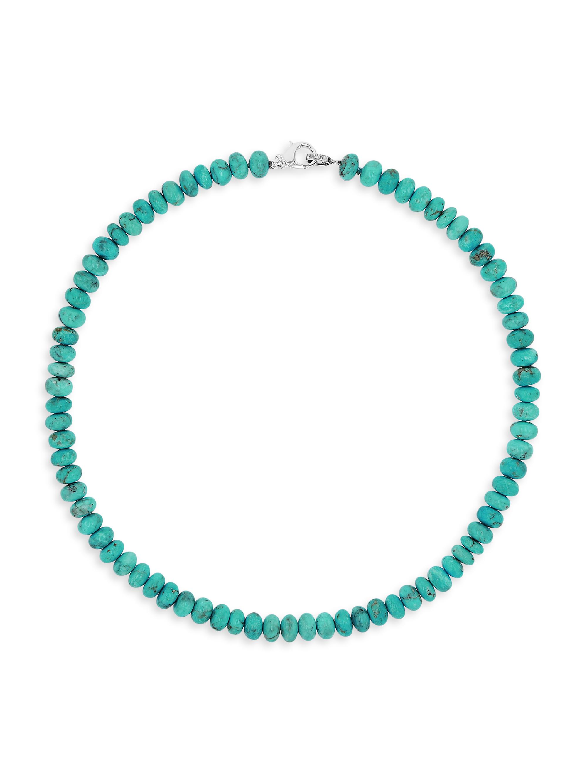 Sheryl Lowe Women's Arizona Turquoise & Sterling Silver Knotted Necklace - Turquoise