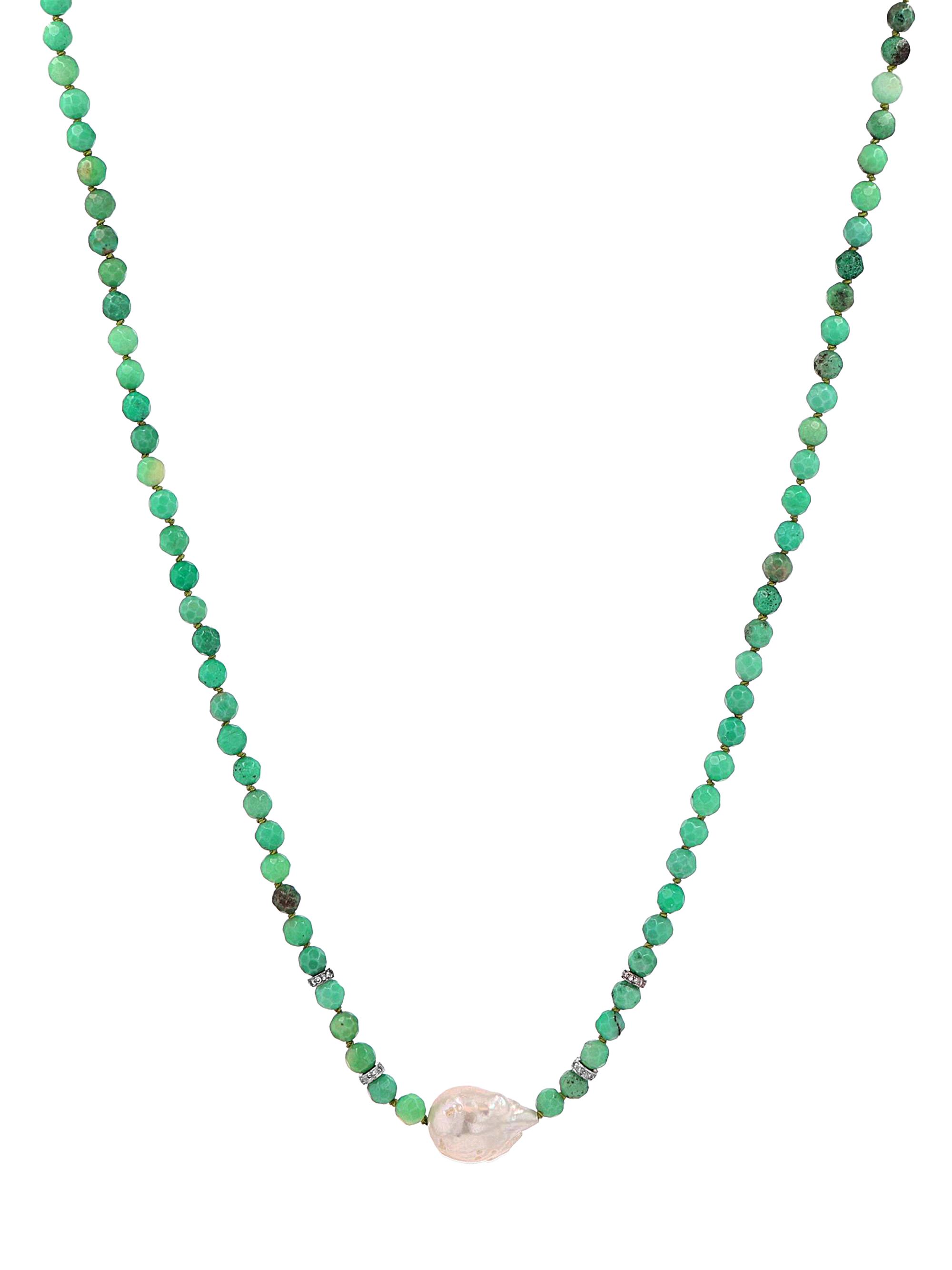Sheryl Lowe Women's Sterling Silver & Multi-Gemstone Beaded Necklace - Chrysoprase