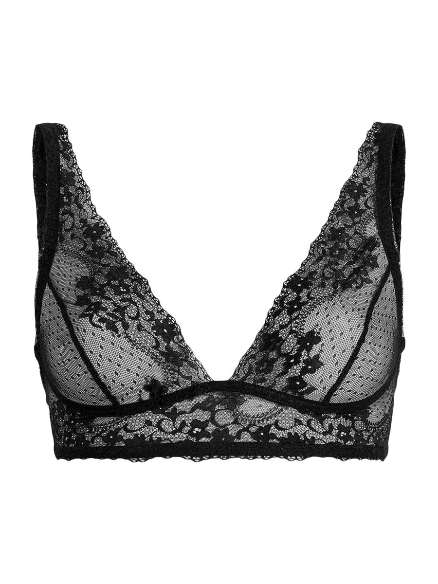 Commando Double Take Lace Bralette In Black