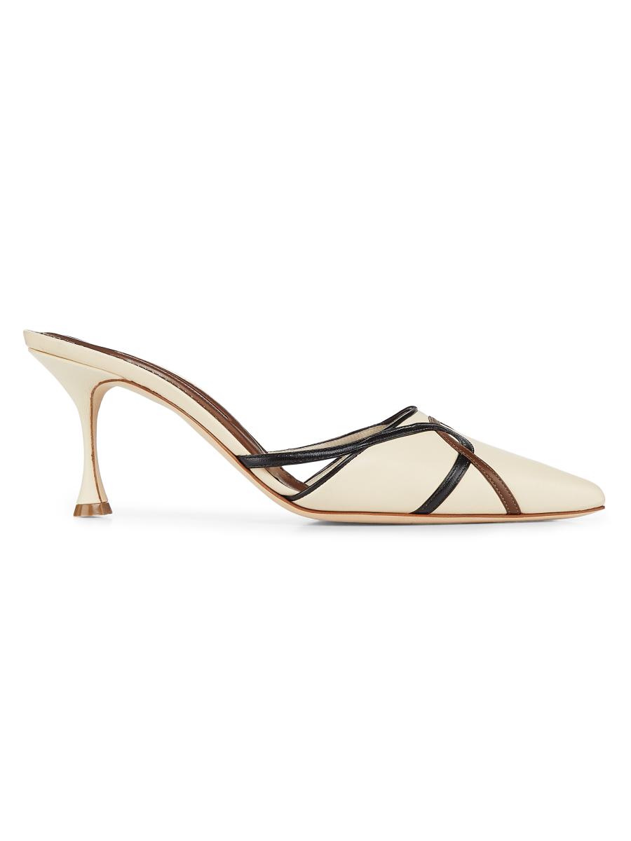 Manolo Blahnik Ragheb 70MM Leather Mules | Saks Fifth Avenue