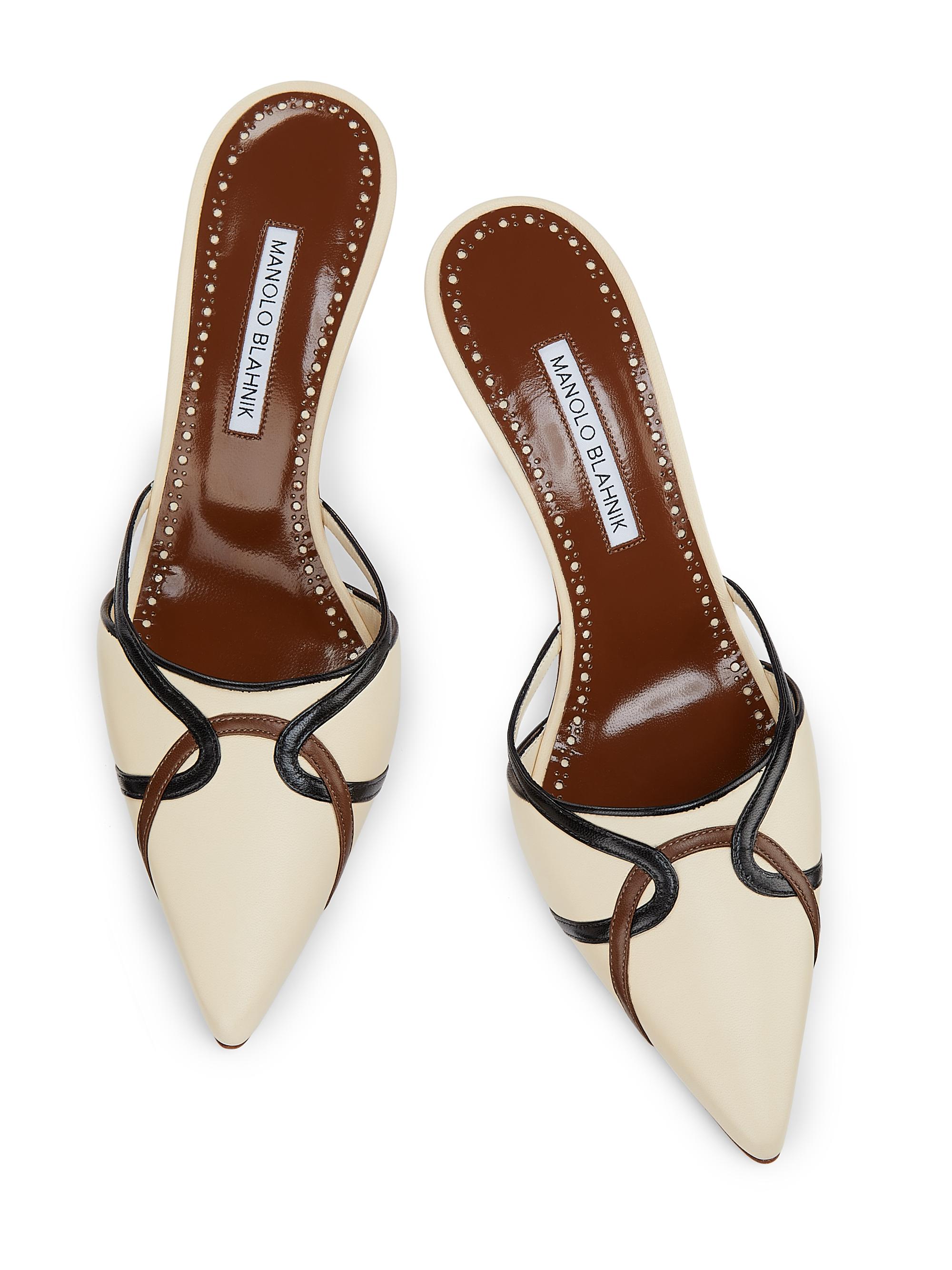 Manolo Blahnik Ragheb 70MM Leather Mules | Saks Fifth Avenue