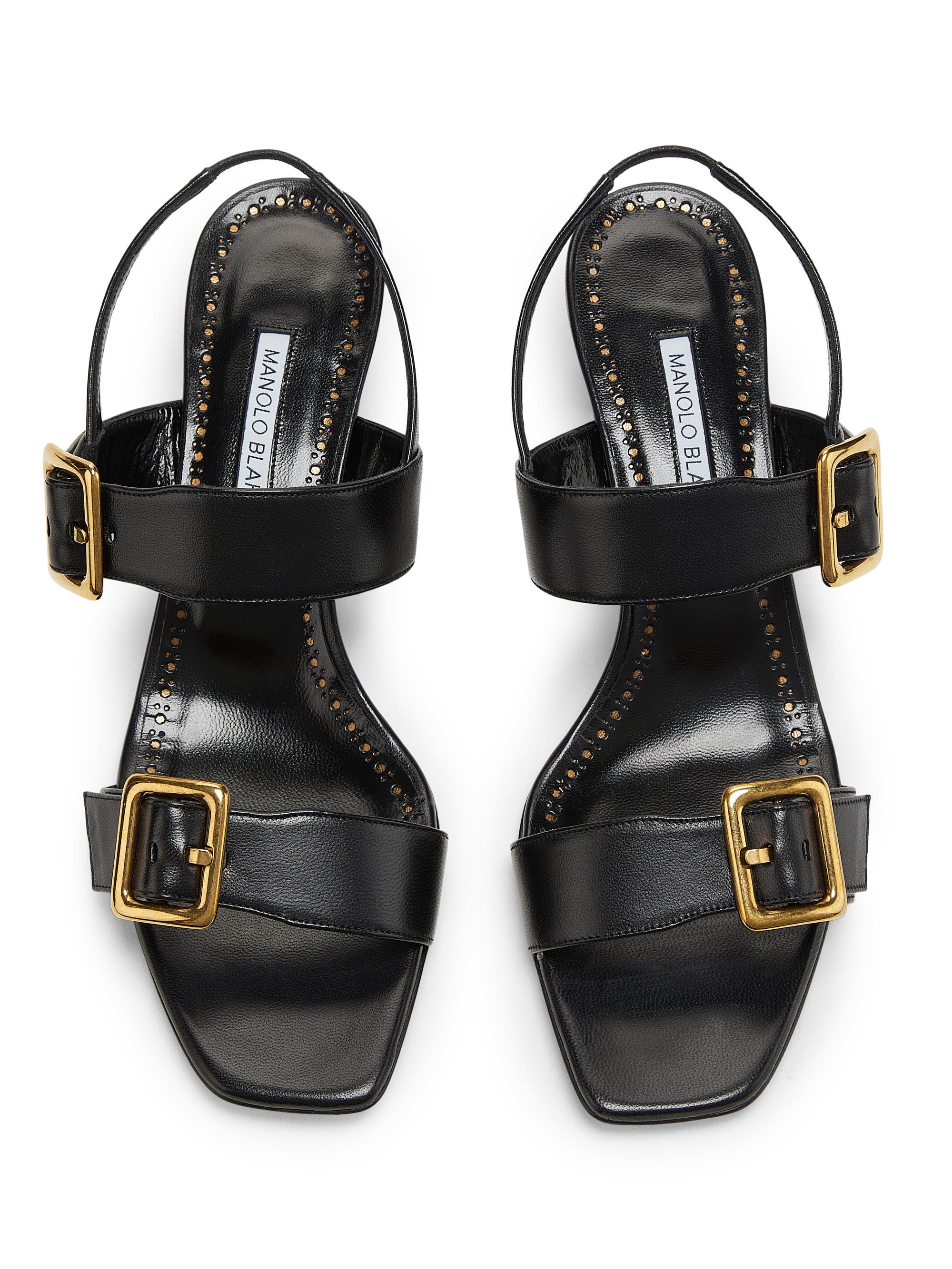 Manolo Blahnik Thalitsli Pop 50MM Leather Sandals | Saks