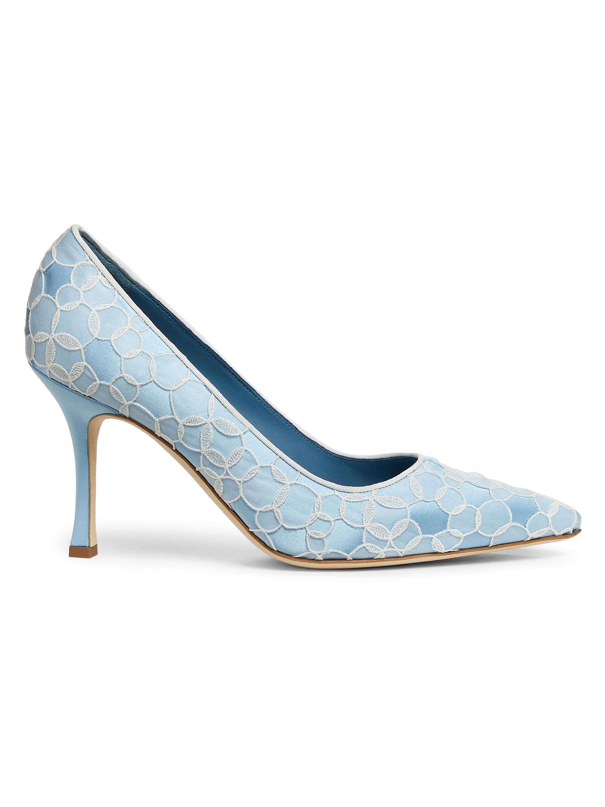 Manolo Blahnik ネイビー レース ヒール 0400022279200_LIGHTBLUE?wid=