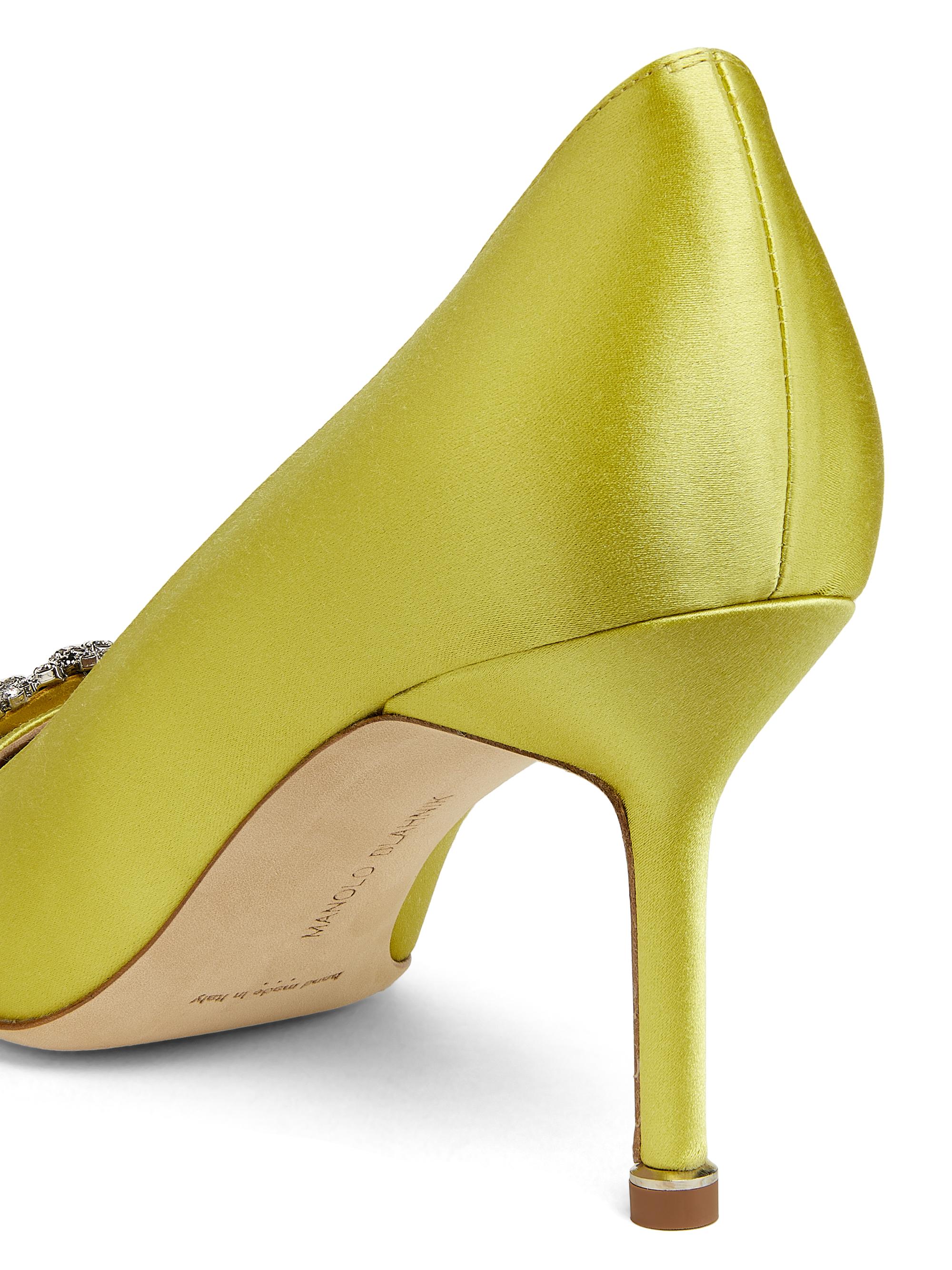 Manolo Blahnik Hangisi 70MM Crystal-Embellished Satin Pumps | Saks