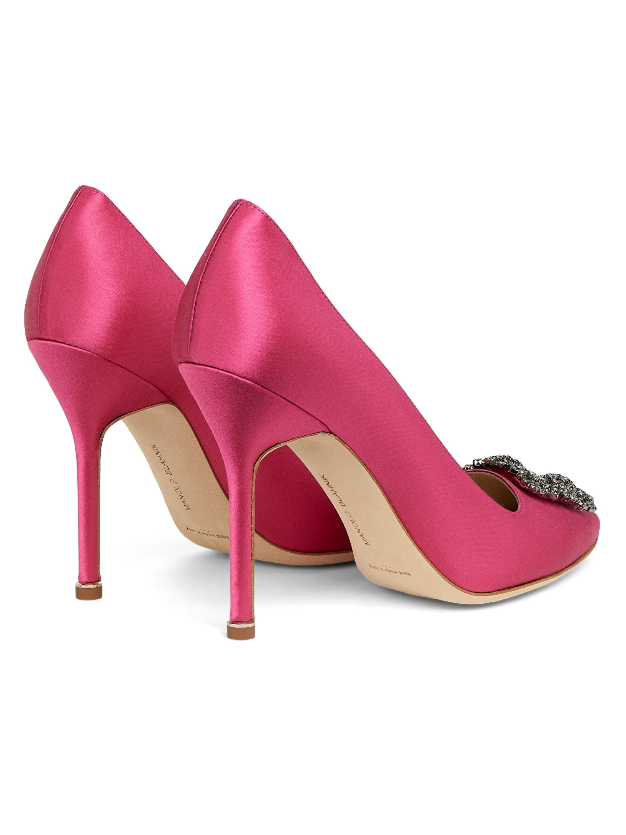 Manolo Blahnik Hangisi 105MM Embellished Satin Pumps | Saks Fifth