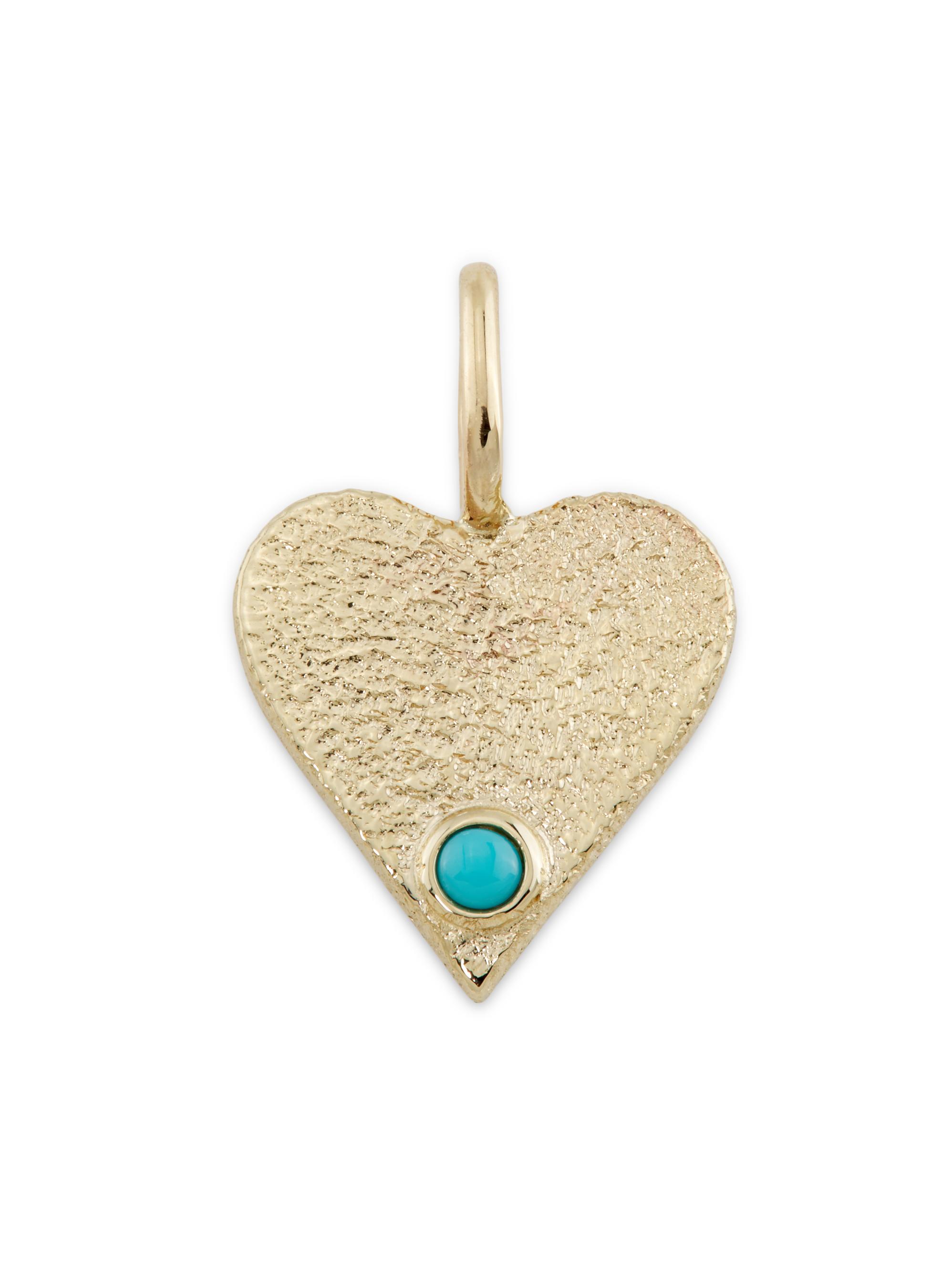 Imperfect Grace Women's Muse Adore 14K Yellow Gold & Turquoise Heart Charm - Turquoise Gold