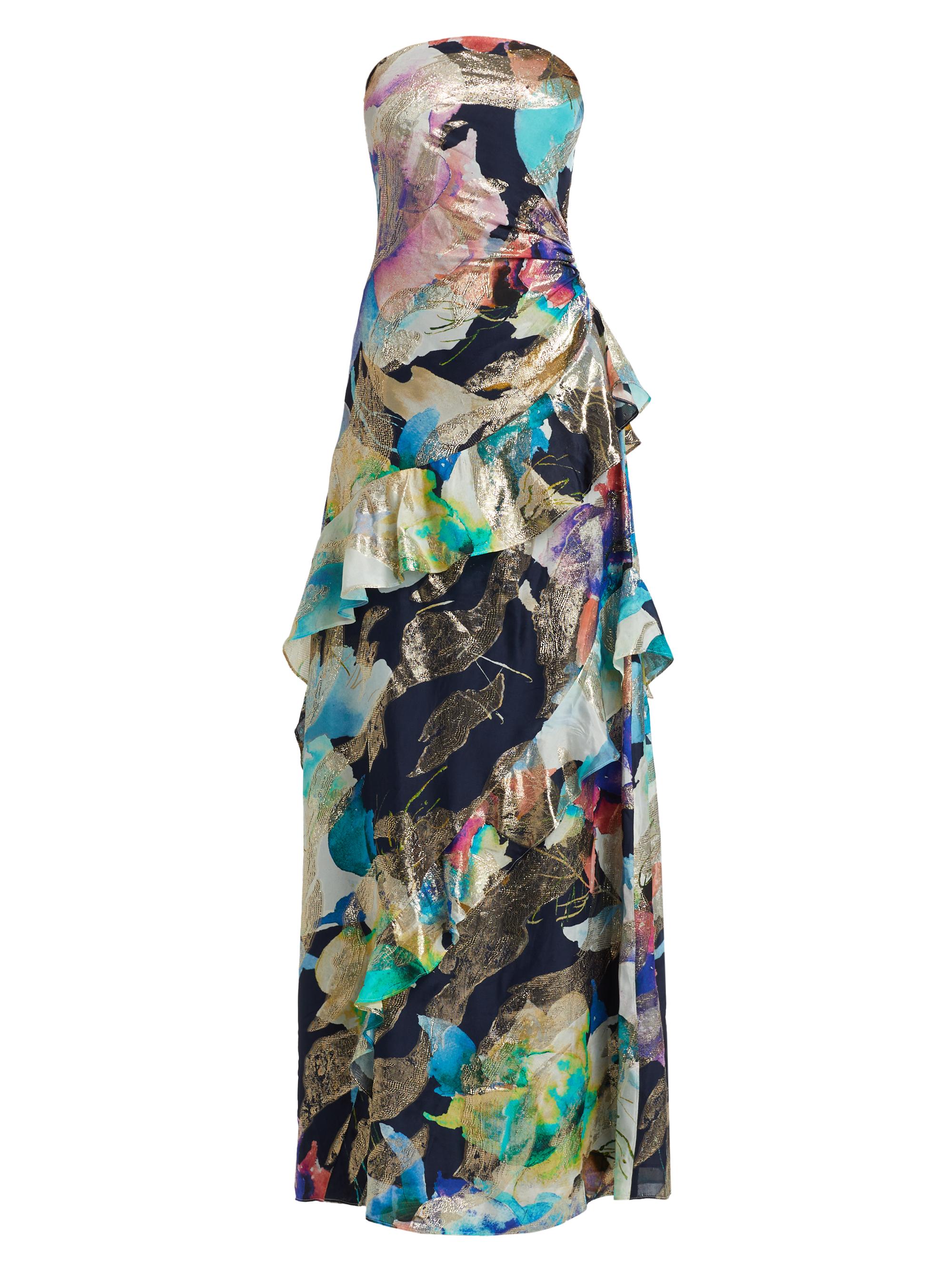 Ramy Brook Women's Dominika Strapless Gown - Spring Navy Marble