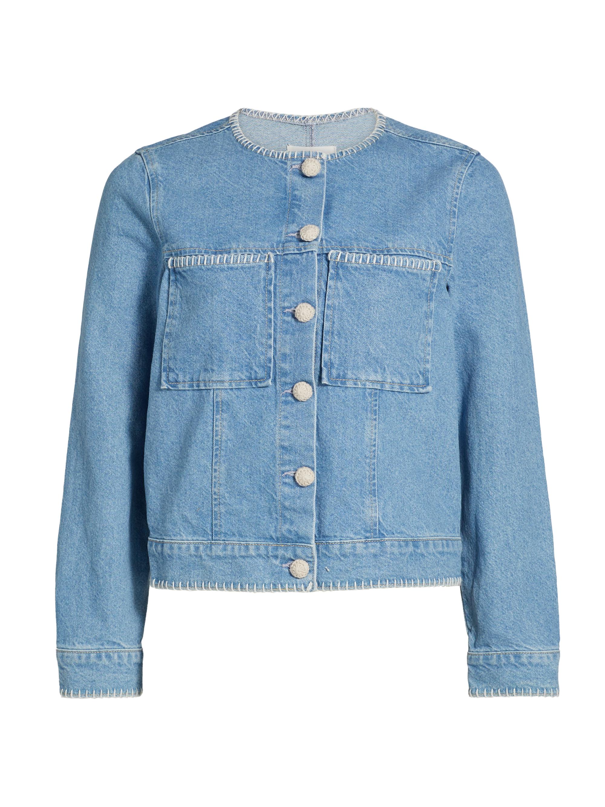 Rails Women's Lido Whipstiched Cotton Denim Collarless Jacket - Harbor