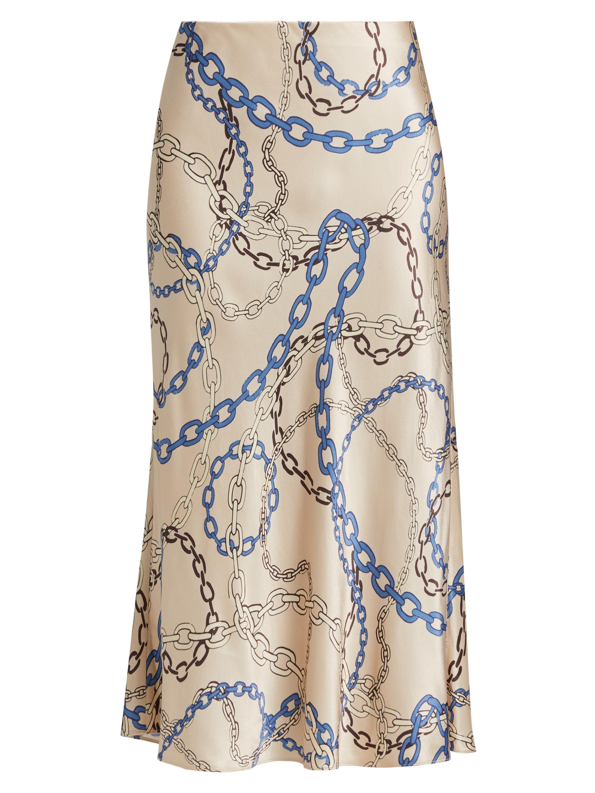 Rails Women's Anya Chain-Print Satin Midi-Skirt - Chain Links