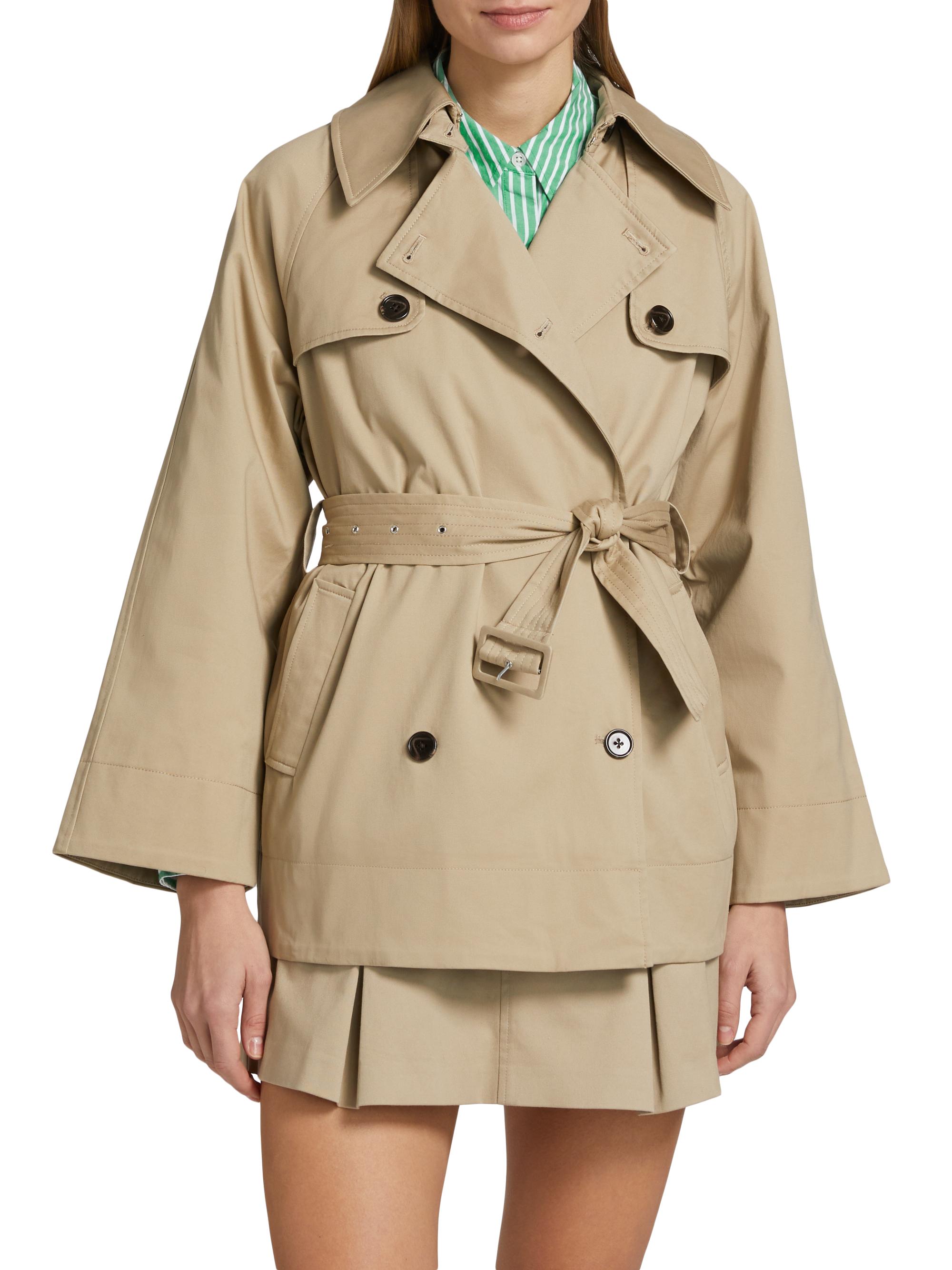 新品  ハーリップトゥBelted Gabardine  コットン ジャケット Rails Lucien Cotton Gabardine Belted Trench Jacket | Saks Fifth Avenue