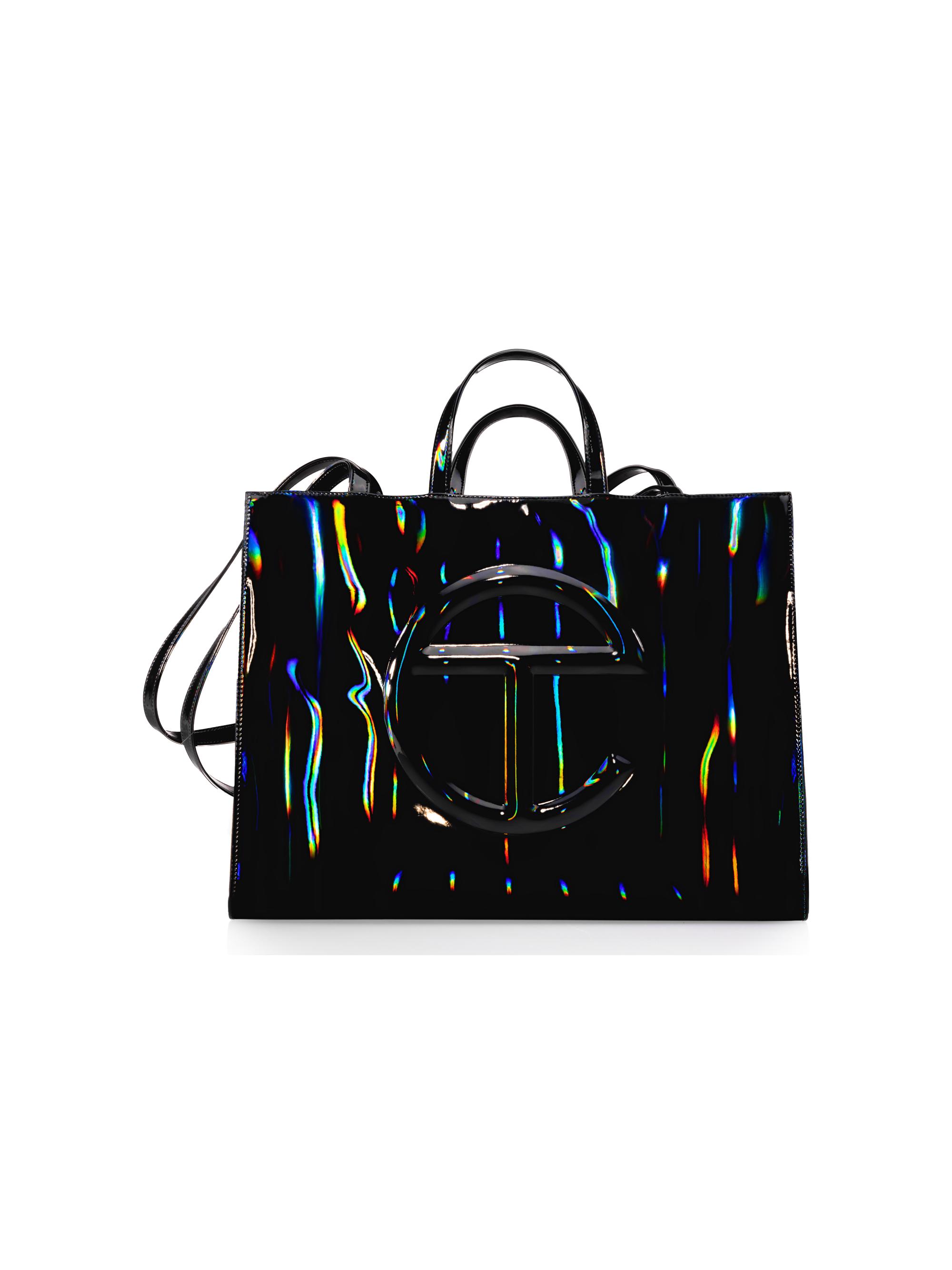 TELFAR Men's  Rainbow Shopping Bag - Black Rainbow
