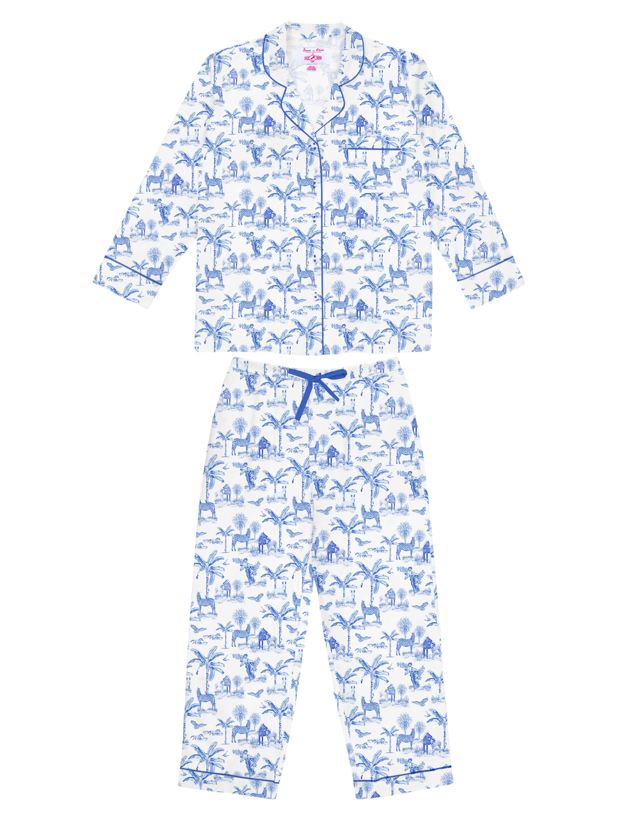 Sant and Abel Women's Skydog Long Pajama Set - Blue