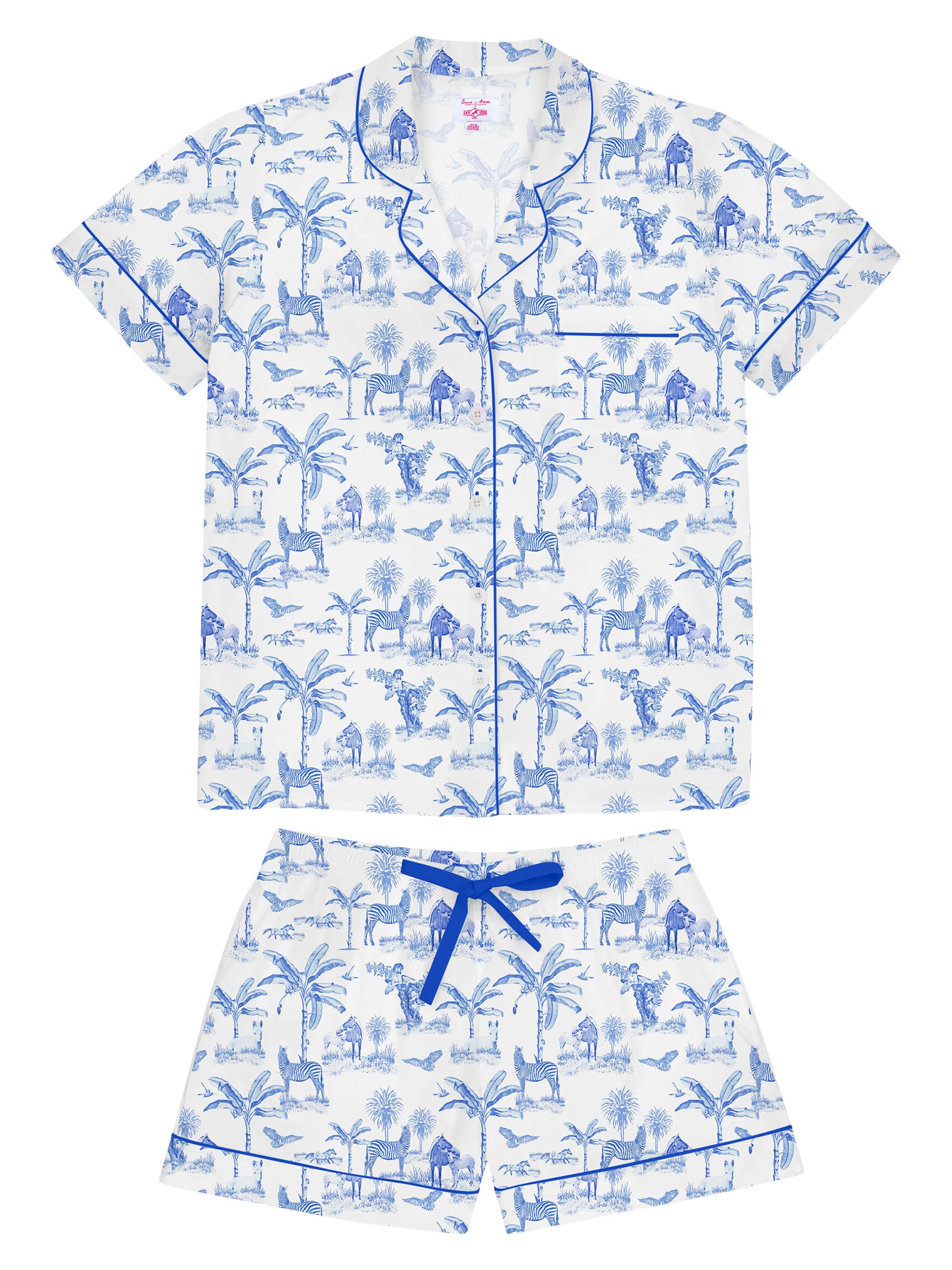 Sant and Abel Women's Skydog Short Pajama Set - Blue