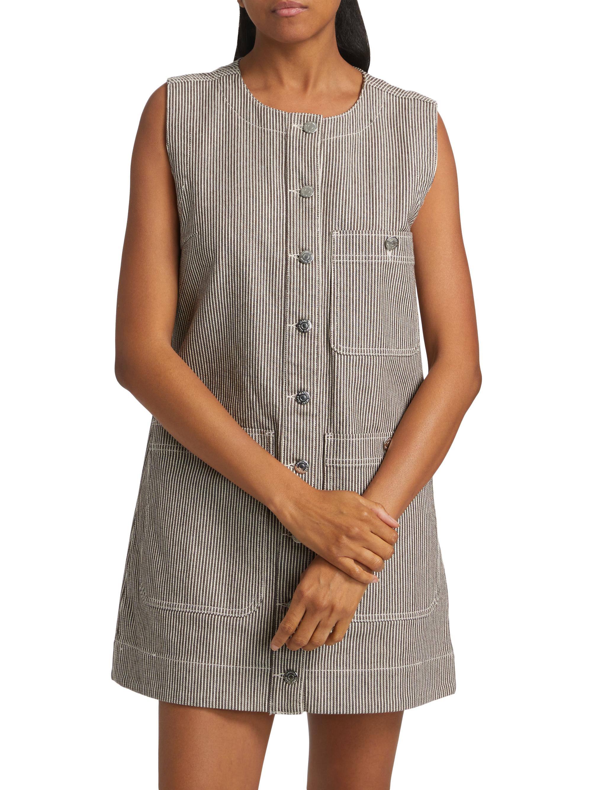 white christmas dresses Veronica Beard Raymond Denim Mini Dress | Midnight Wash