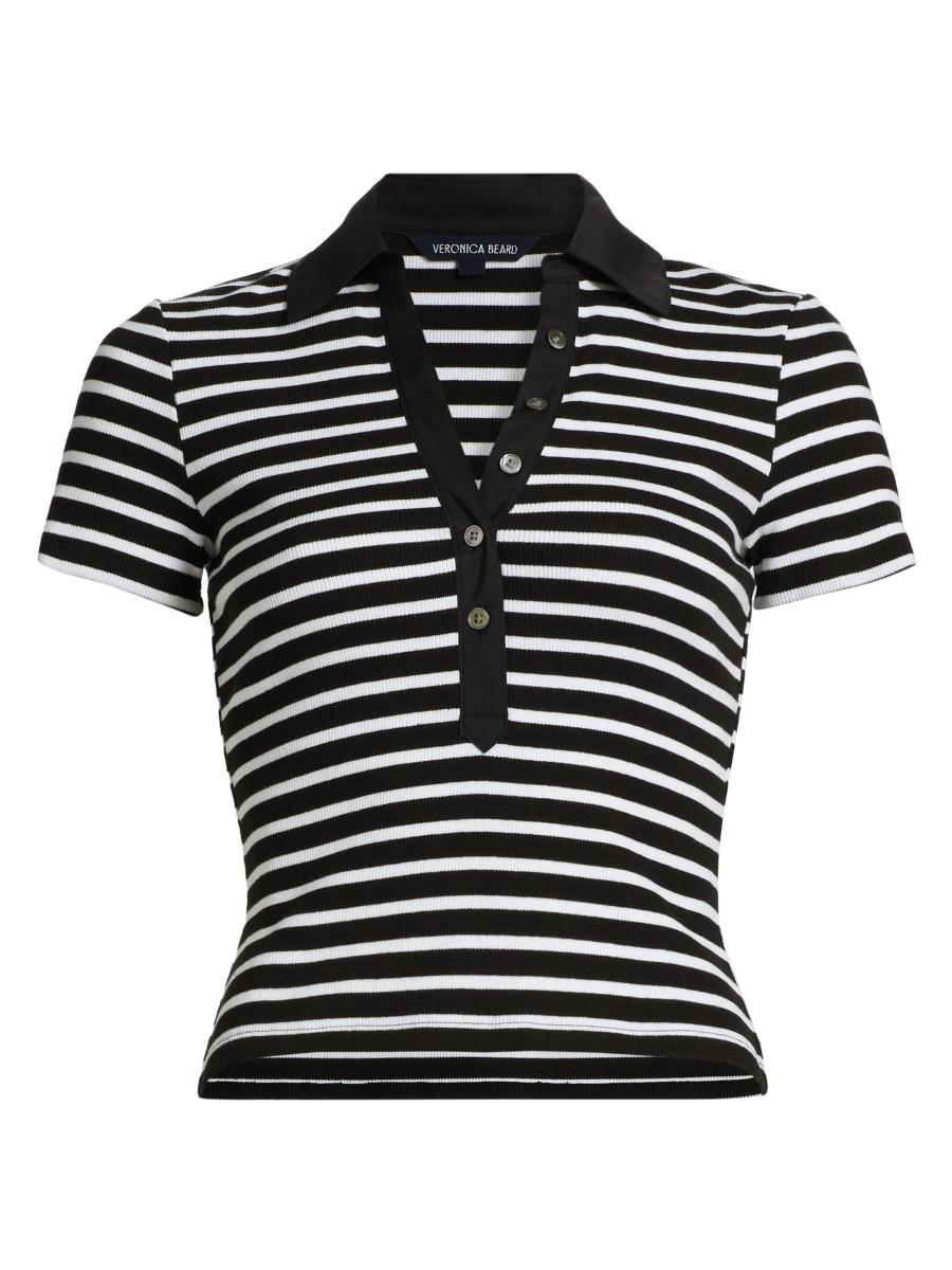 Veronica Beard Women's Kearney Striped Polo T-shirt In Multi