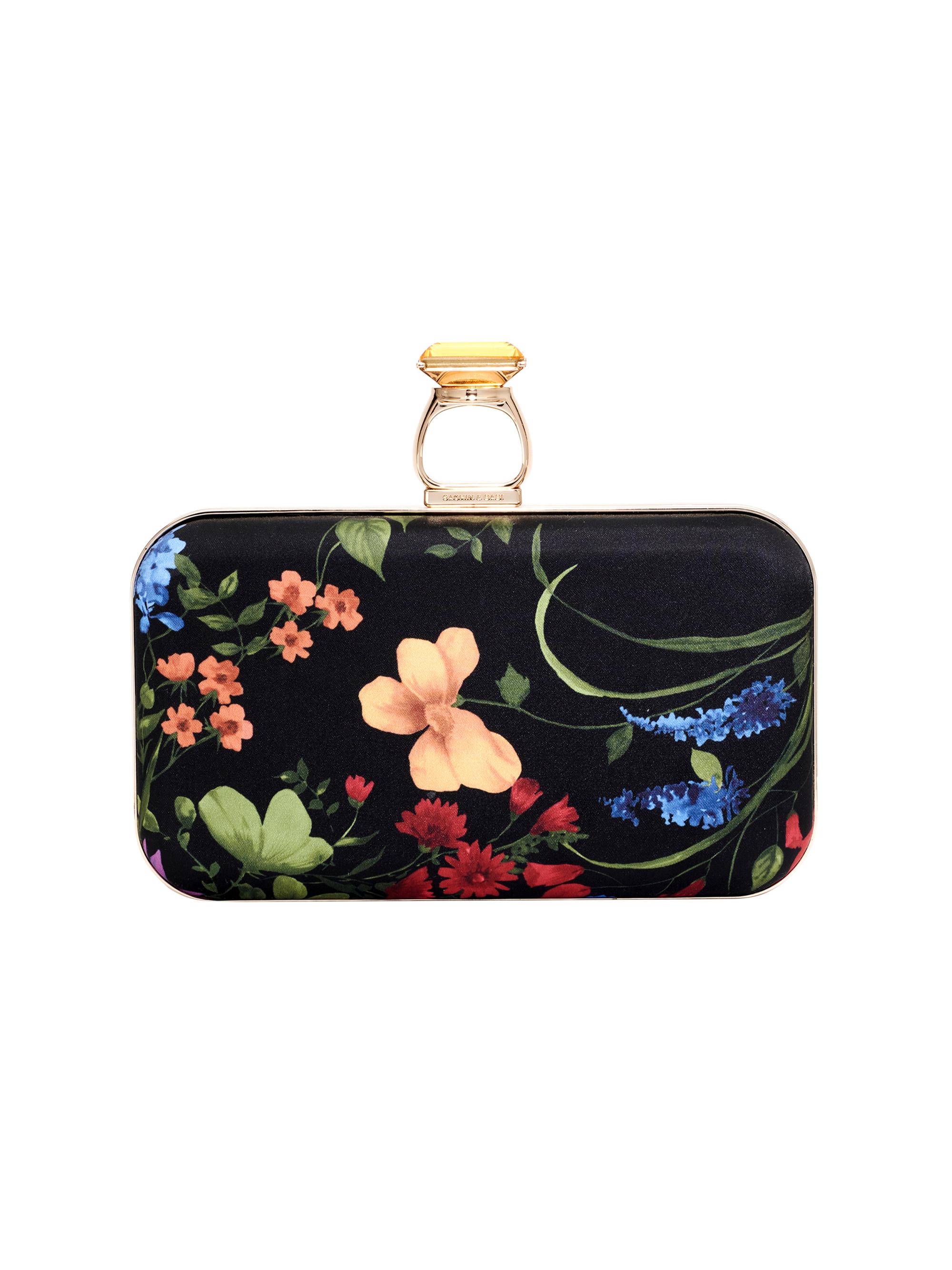 Sachin & Babi Women's On The Rocks Floral Satin Clutch - Noir