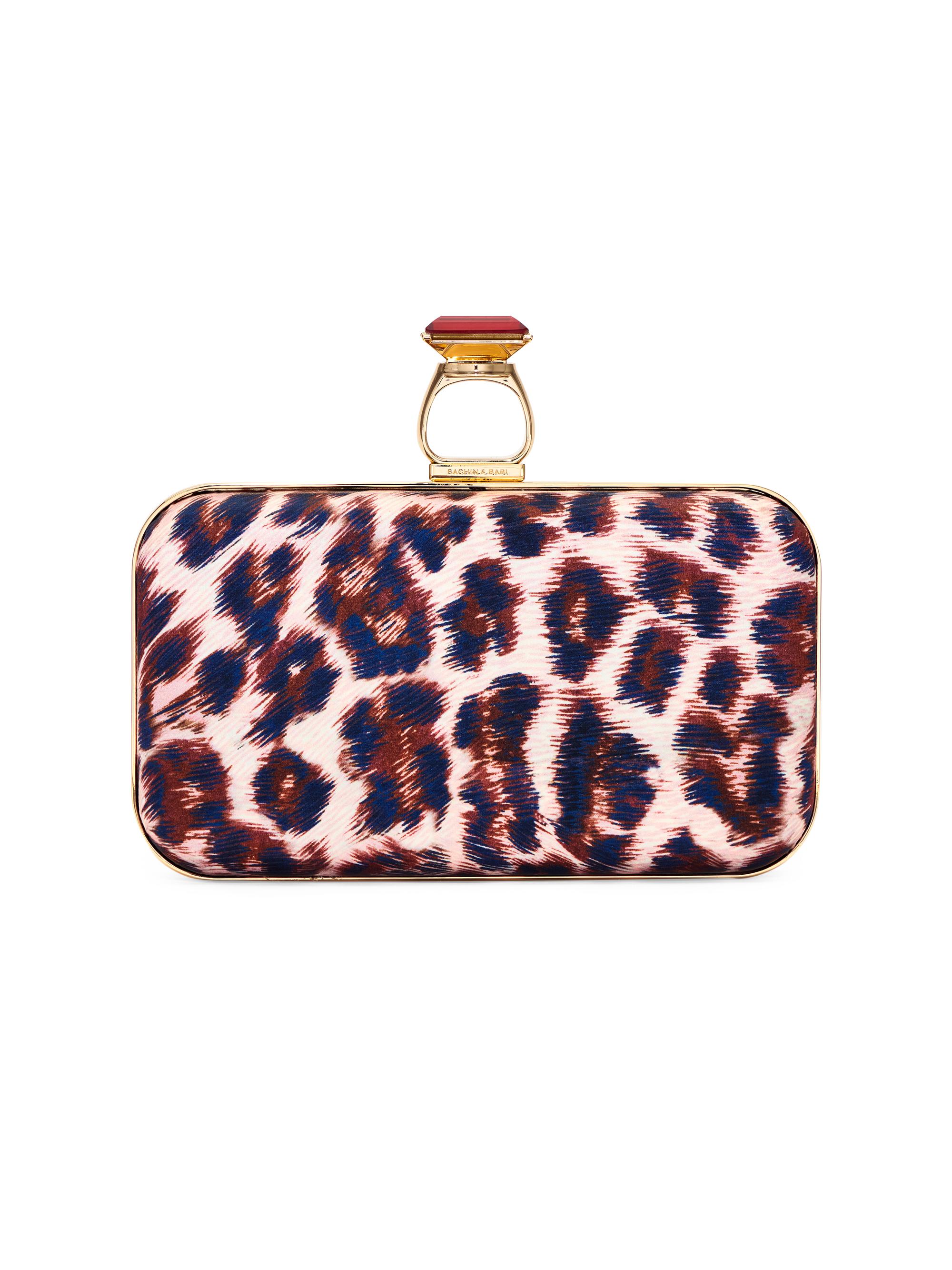Sachin & Babi Women's On The Rocks Leopard Satin Clutch - Leopard