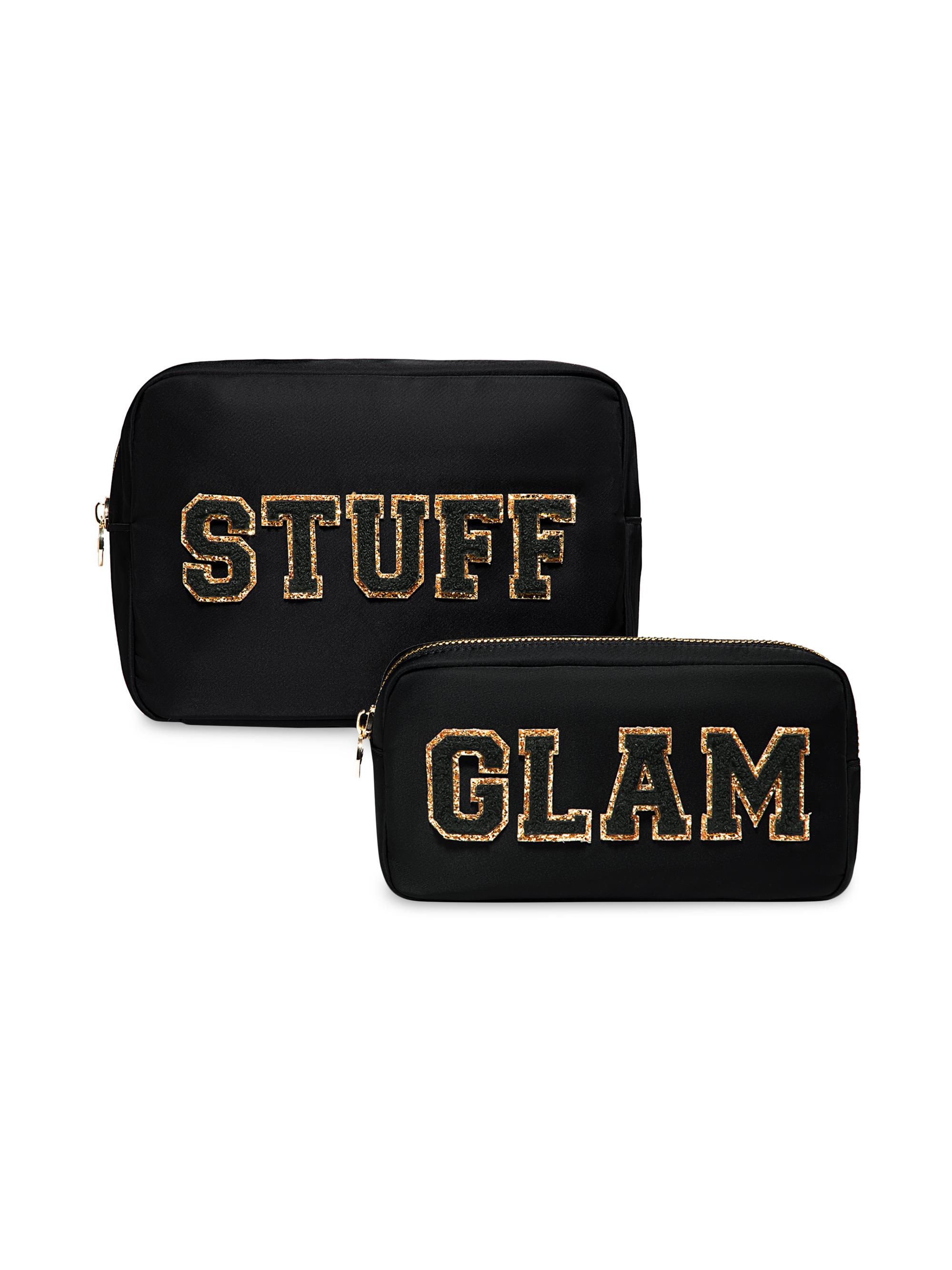 Stoney Clover Lane Women's Two-Piece Appliquéd Travel Pouch Set - Noir