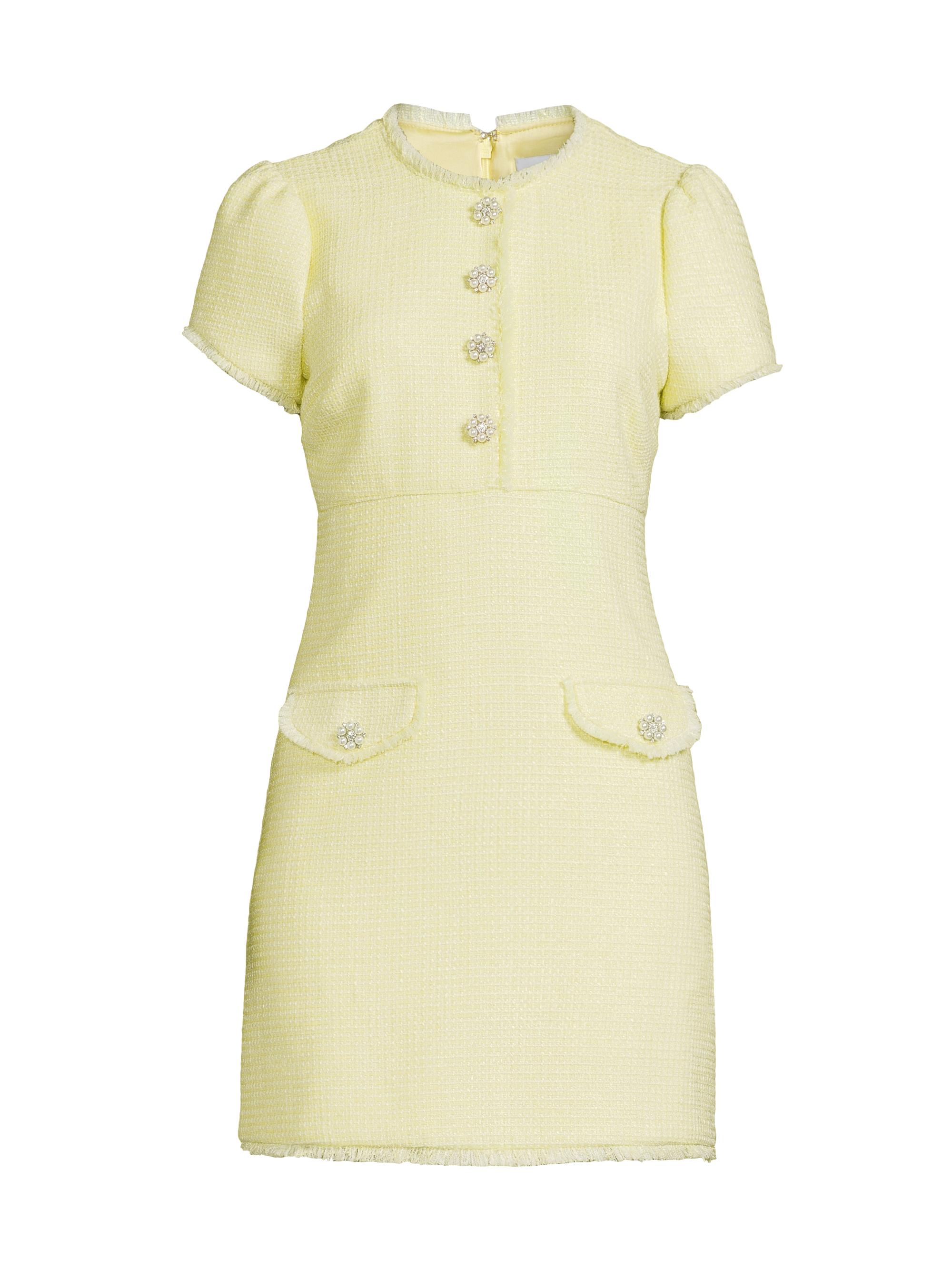 Likely Women's Marcina Tweed Minidress - Lime Sherbet
