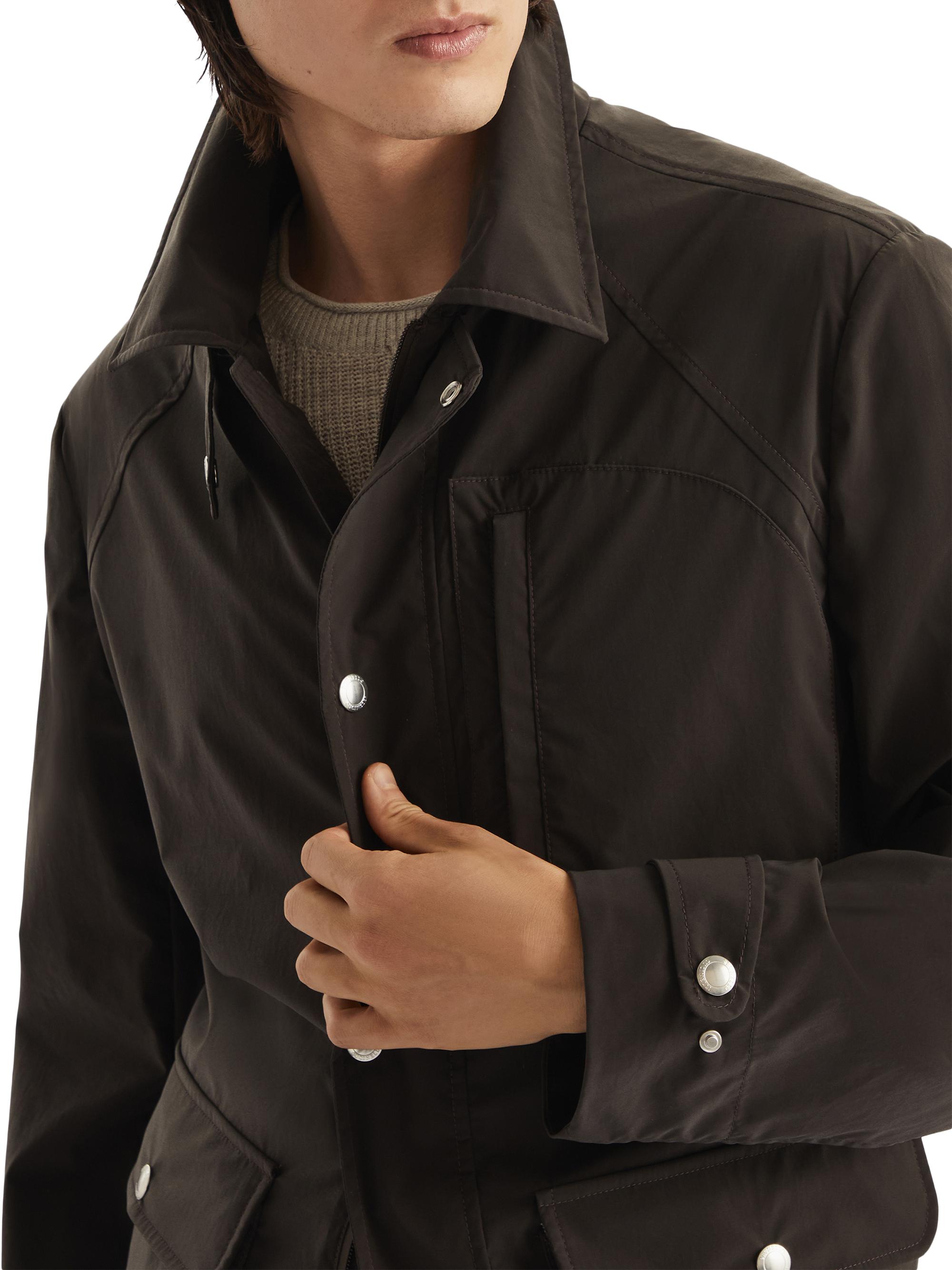 Brunello Cucinelli Water Resistant Bonded Cotton Unlined Field Jacket ...