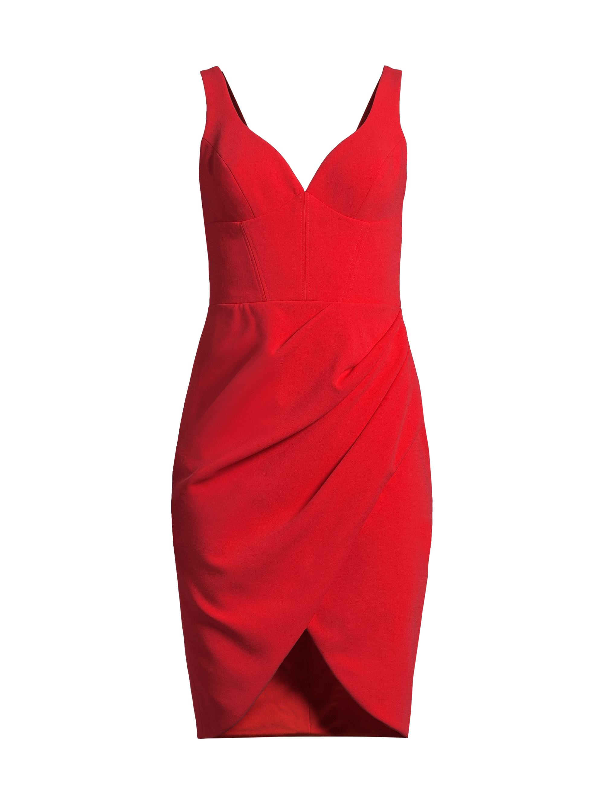 Black Halo Women's Curtis Gathered Sheath Dress - Sunset Coral