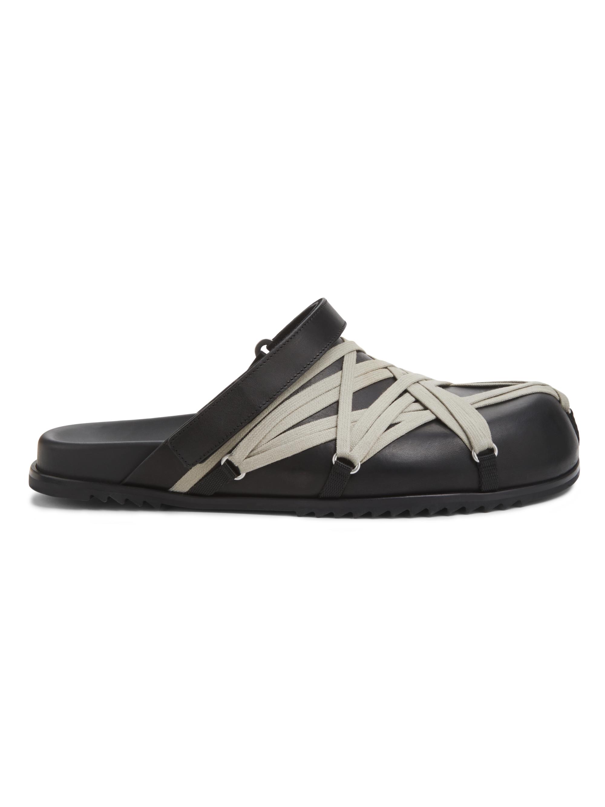 Rick Owens Men's Megalaced Leather Mules - Black