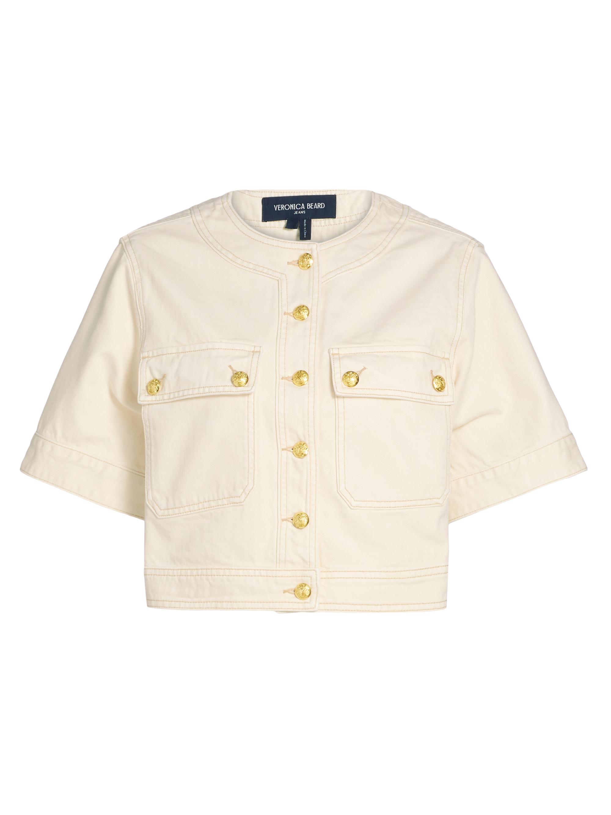 Veronica Beard Women's Elias Short-Sleeve Jacket - Ecru