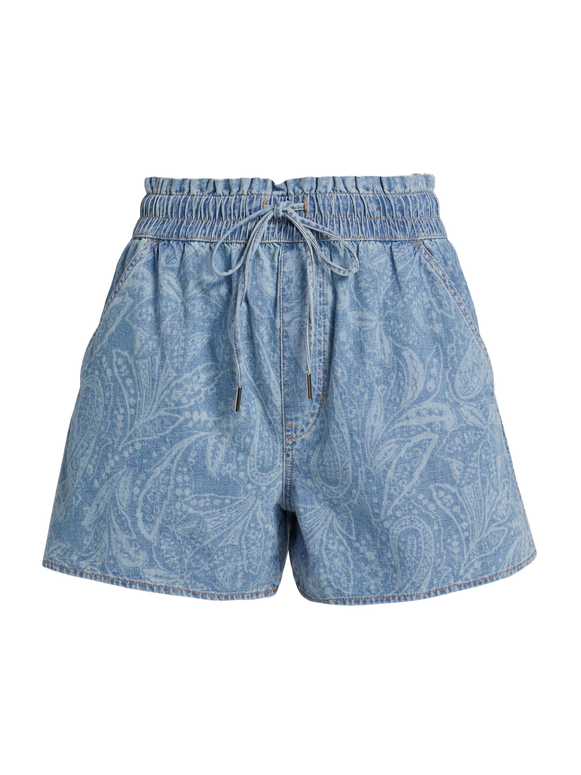 Veronica Beard Women's Wilder Paisley Drawstring Shorts - Atlantic Paisley