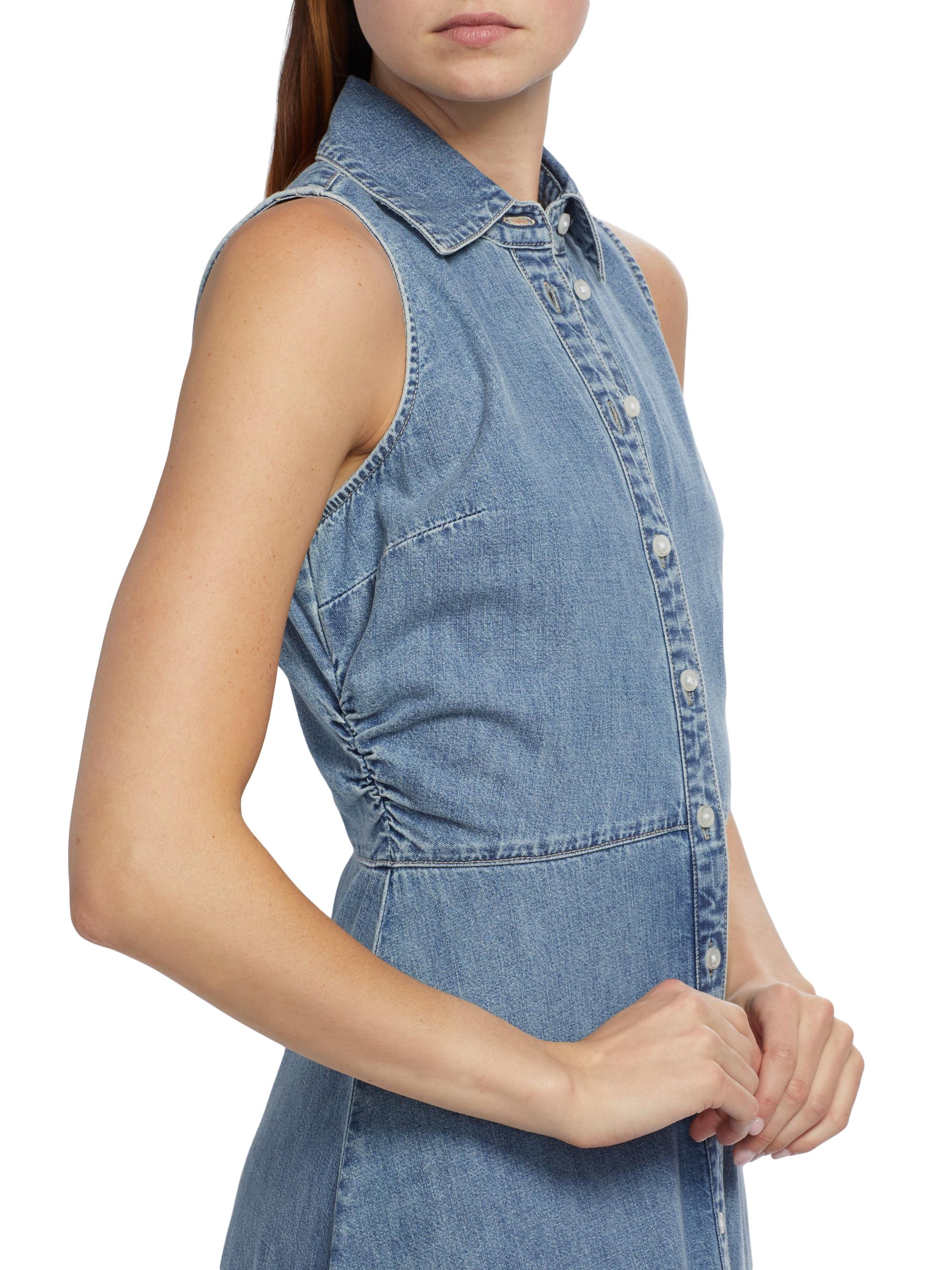 white christmas dresses Veronica Beard Honora Denim Midi Shirtdress | Serendipity main image 1