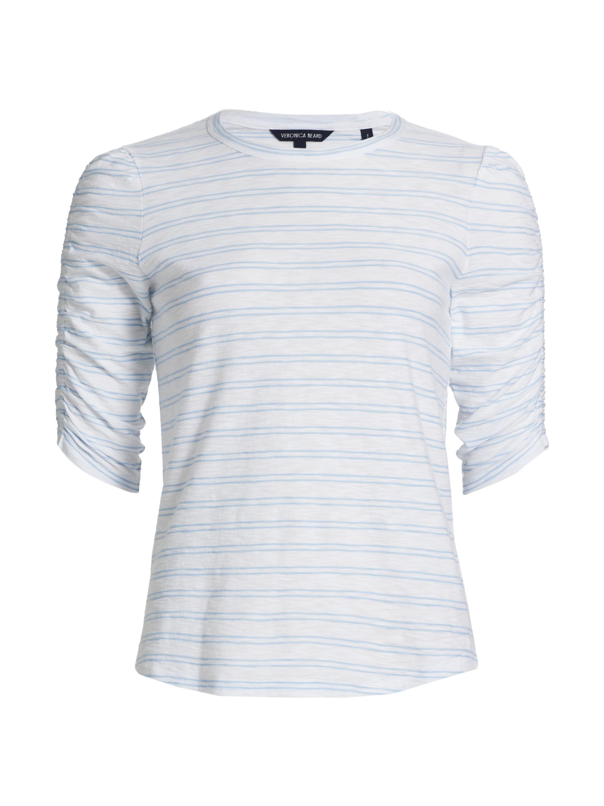 Veronica Beard Women's Waldorf Striped T-Shirt - Bluebell White