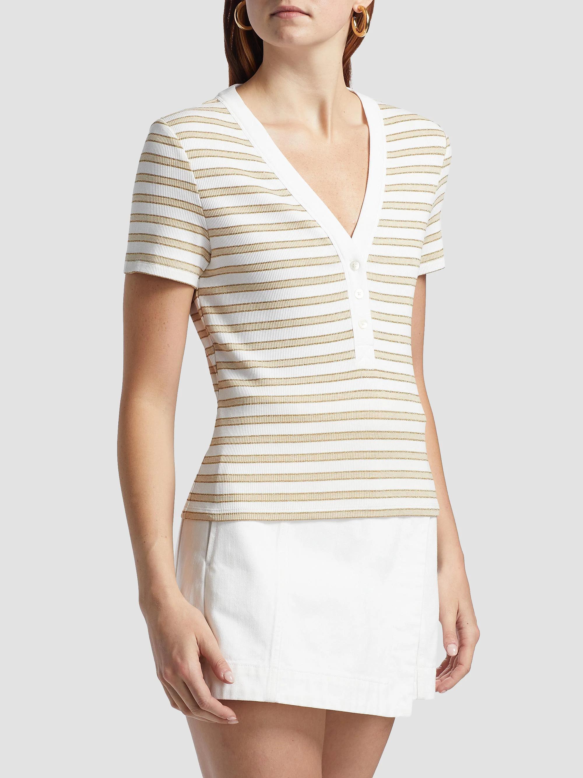 Veronica Beard Dekalb Striped Top | Saks Fifth Avenue
