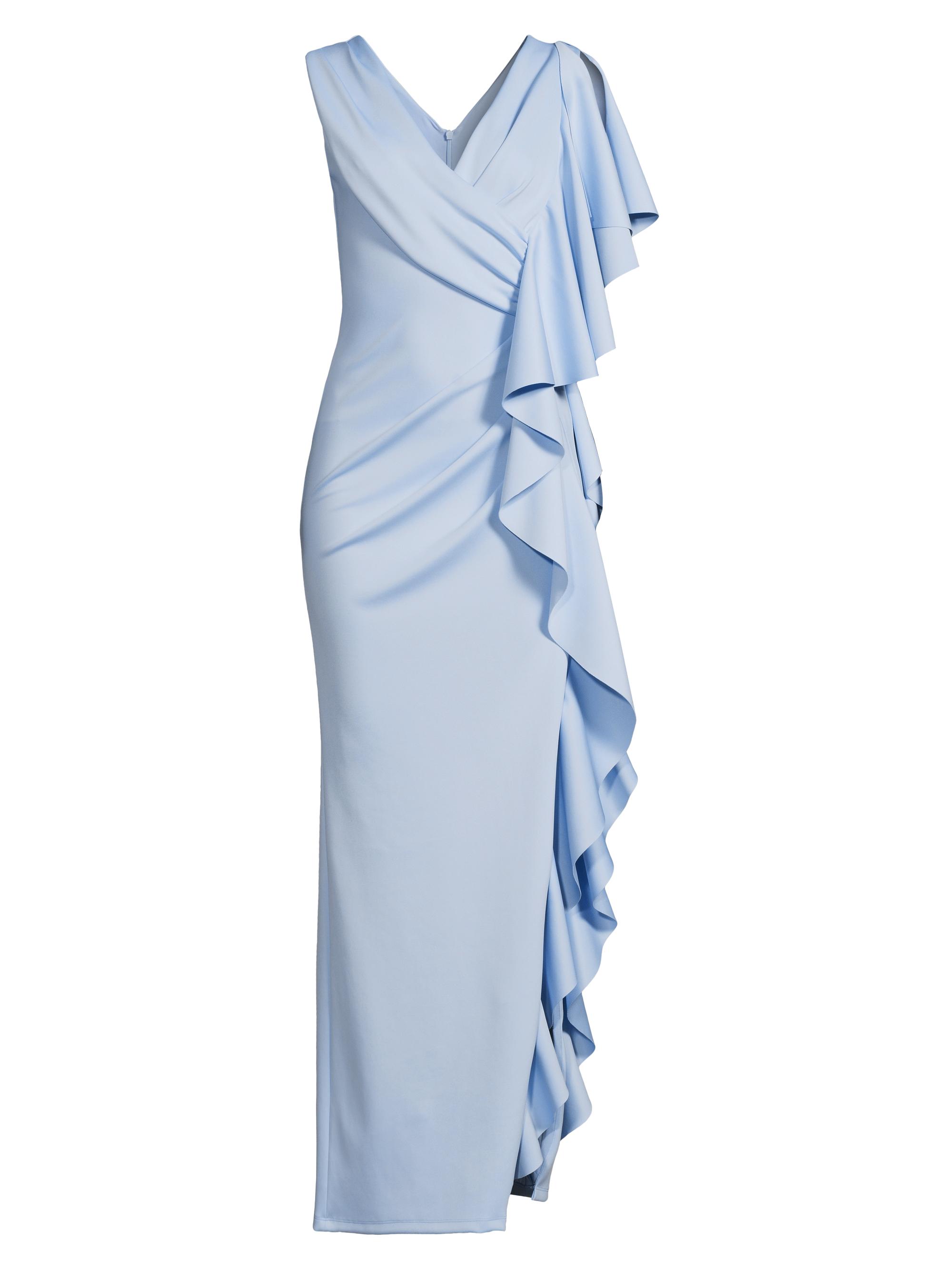 Black Halo Women's Eve Morwen Ruffled Sleeveless Gown - Maliblue