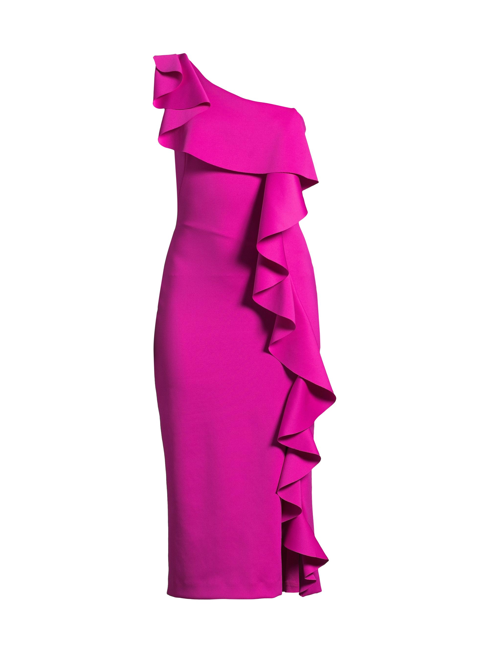 Black Halo Women's  EVE Maris Neoprene Cocktail Midi-Dress - Vibrant Pink