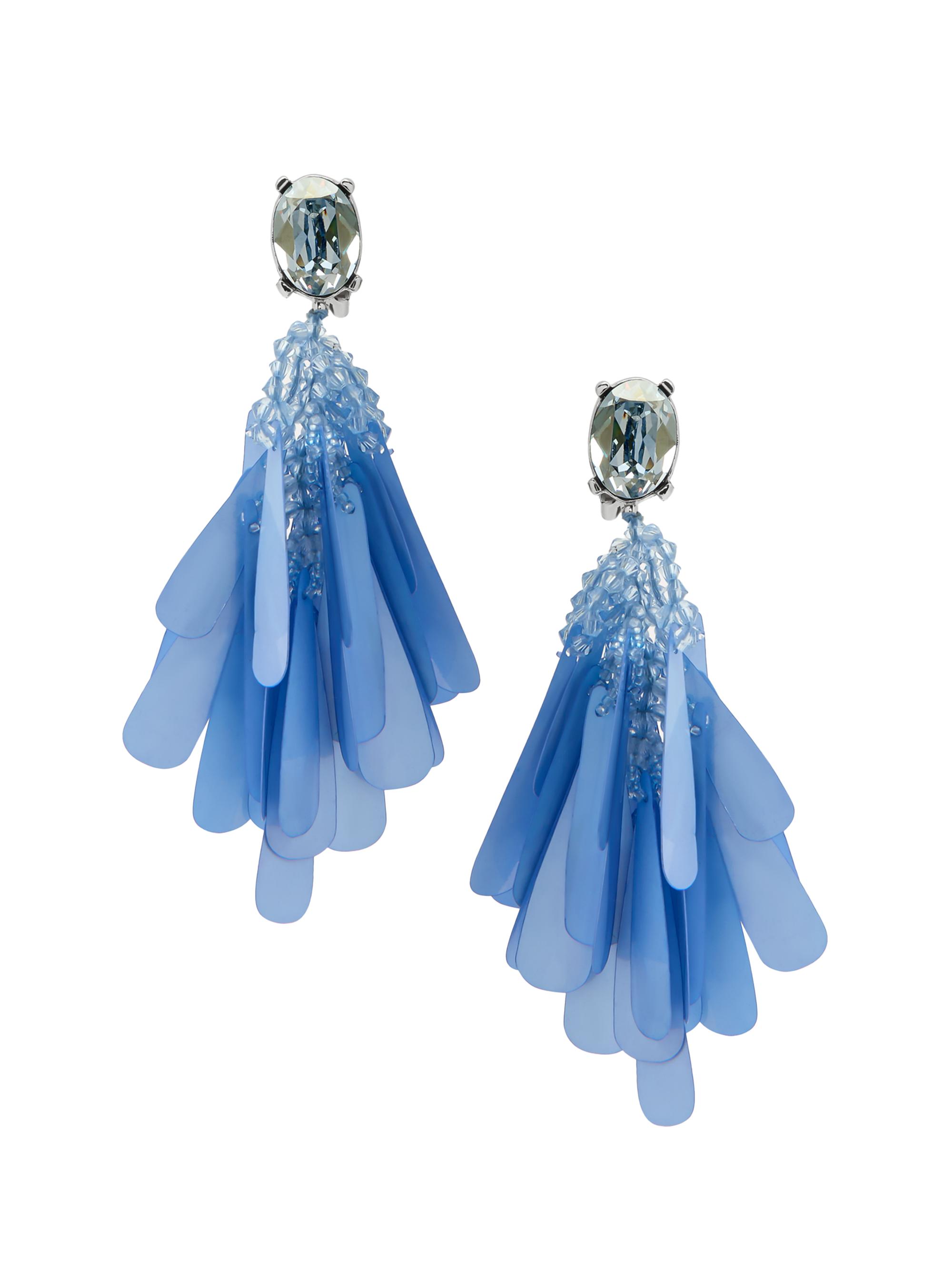 Oscar de la Renta Flower Teardrop Clip-On Earrings | Neiman  OSCAR DE LA RENTA Classic Teardrop Clip Earrings main image 2