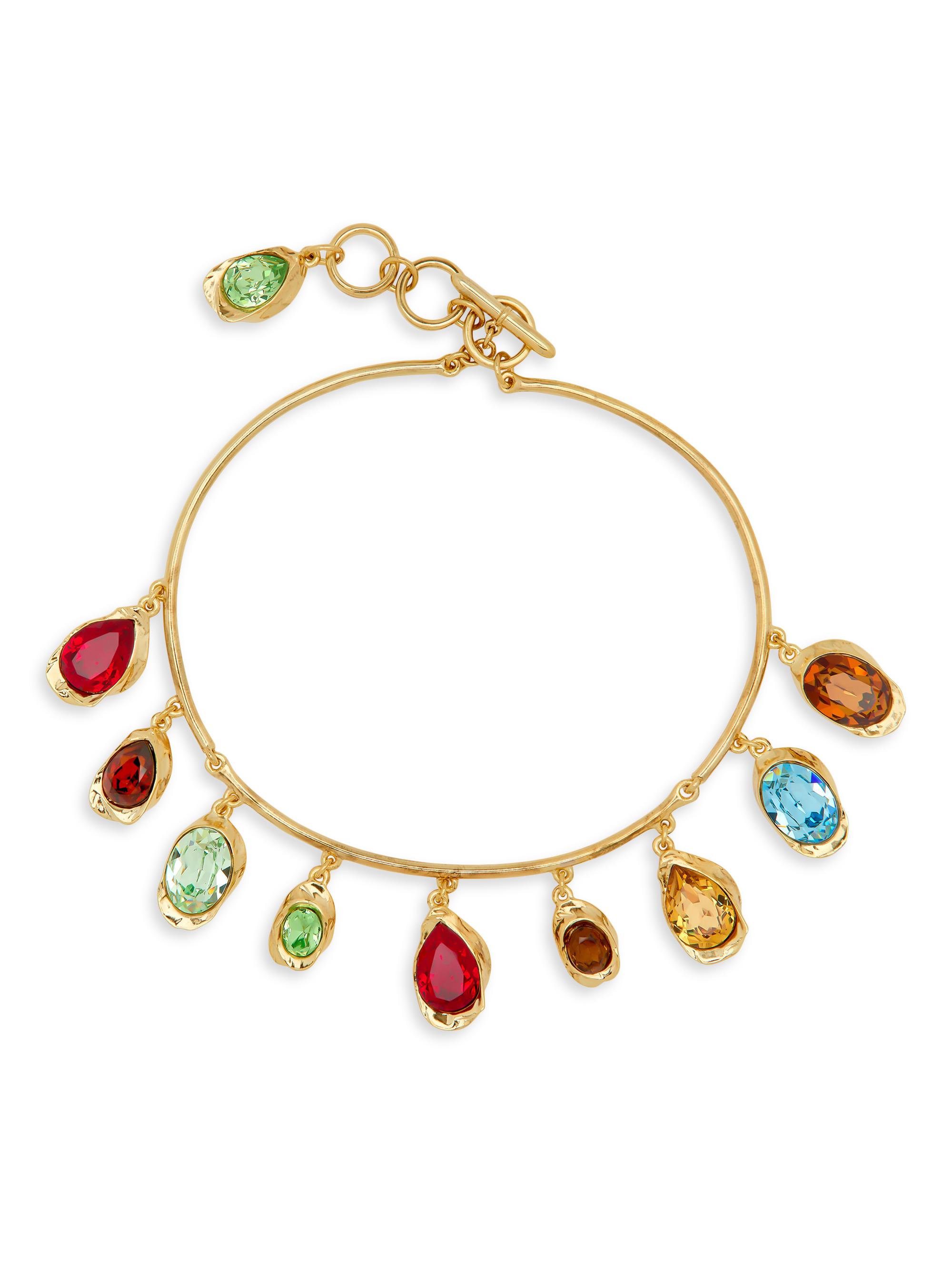 Oscar de la Renta Women's 14K-Gold-Plated & Glass Crystal Necklace