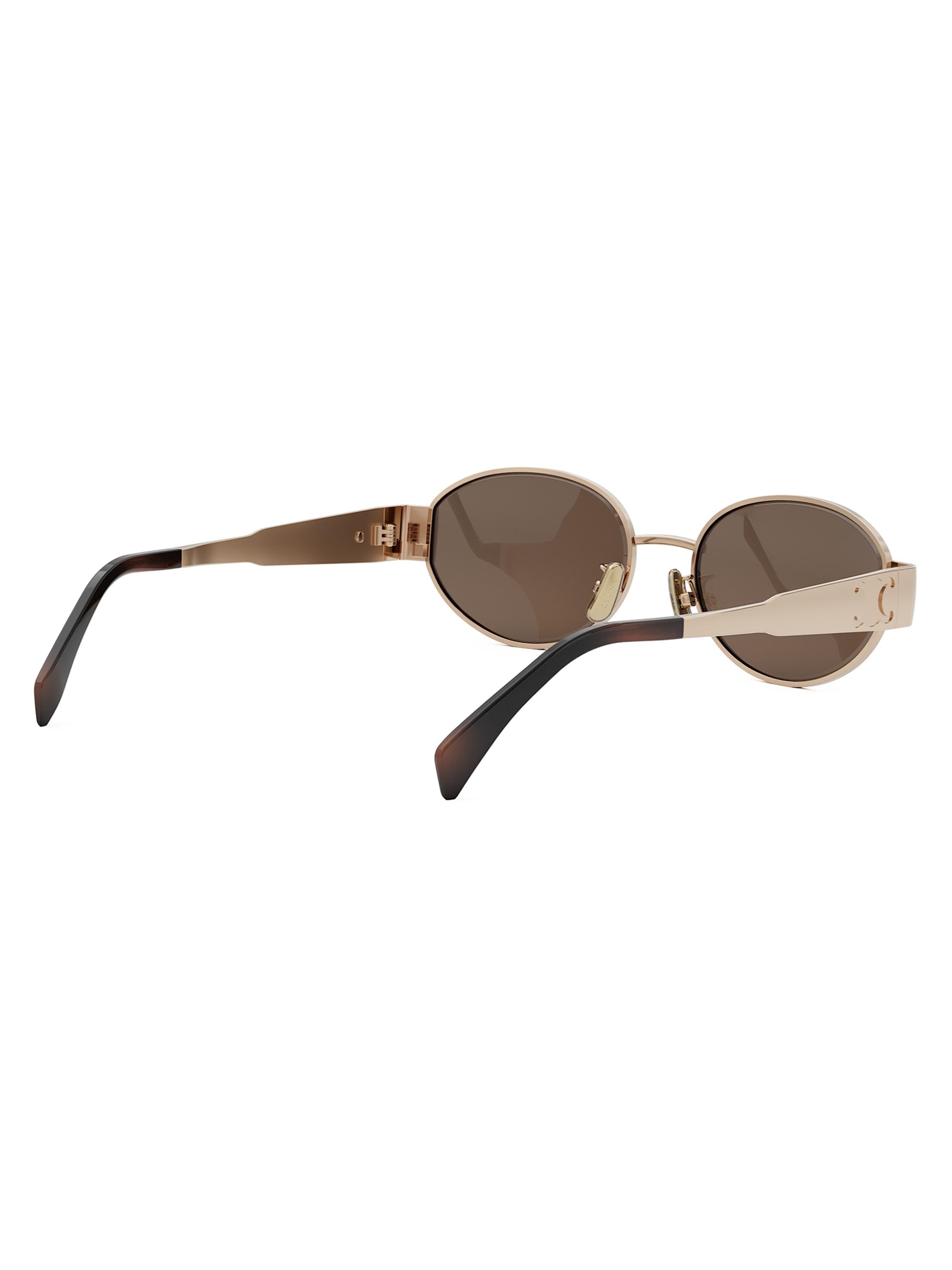 CELINE Metal Triomphe 54MM Oval Sunglasses | Saks Fifth Avenue