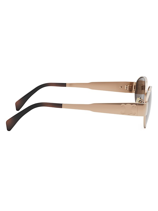Shop CELINE Metal Triomphe 54MM Oval Sunglasses | Saks Fifth Shop CELINE Metal Triomphe 54MM Oval Sunglasses | Saks Fifth