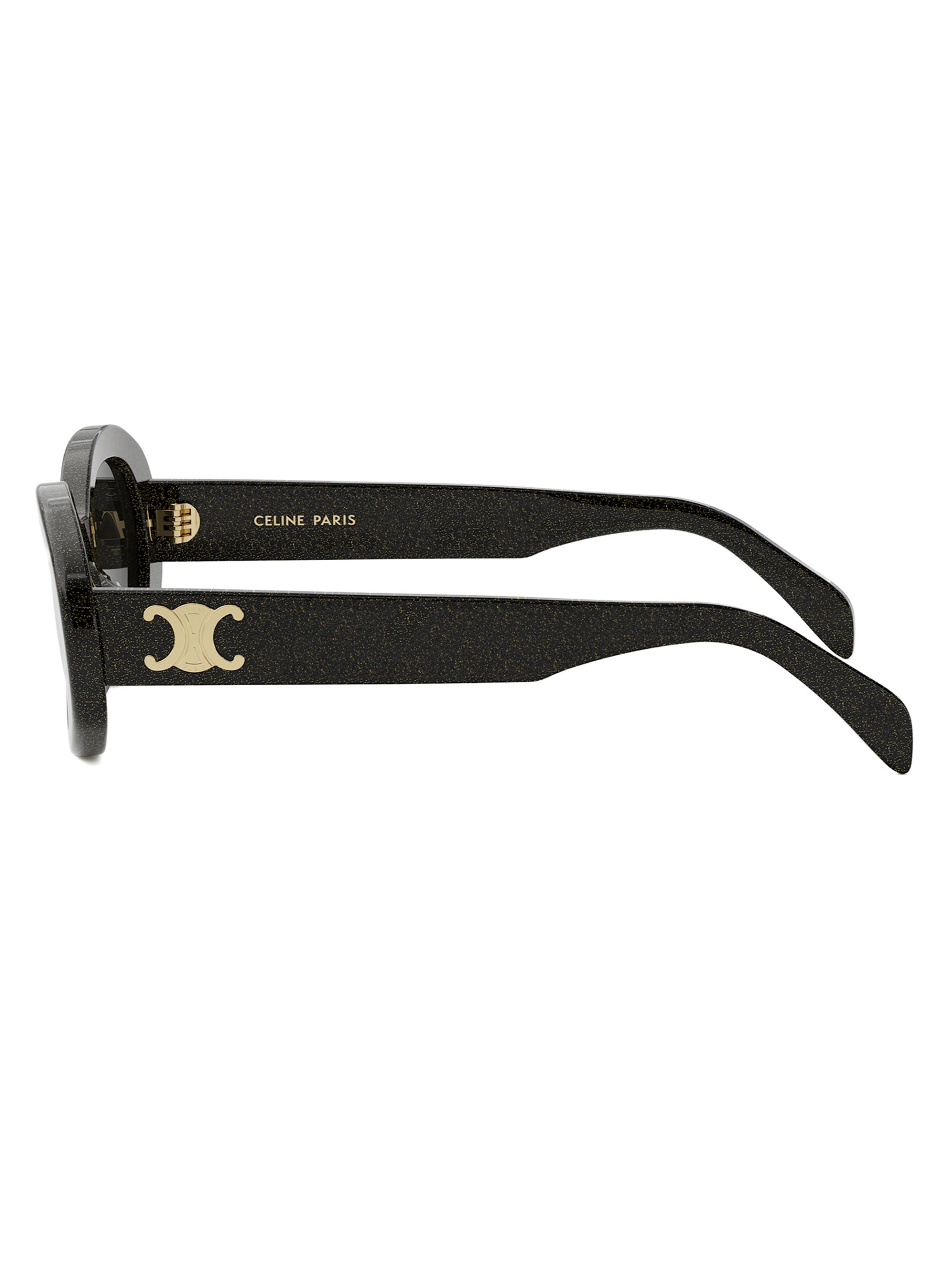 佐藤健着用　CELINE セリーヌ　フォークオニキスリング　52 CELINE Triomphe 52MM Oval Sunglasses | Saks Fifth Avenue