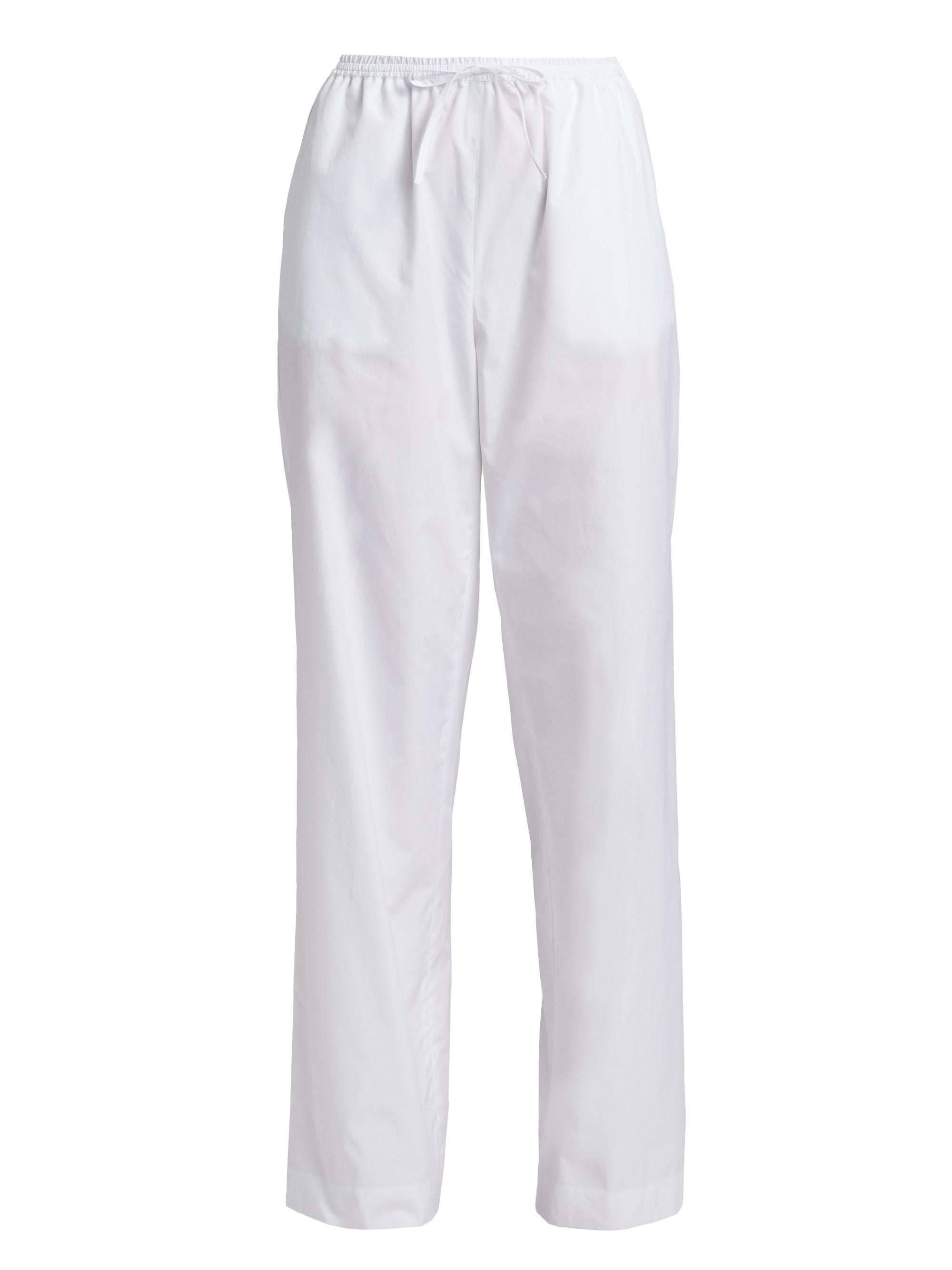 Loulou de Saison Women's Sero Cotton Drawstring Pants - White