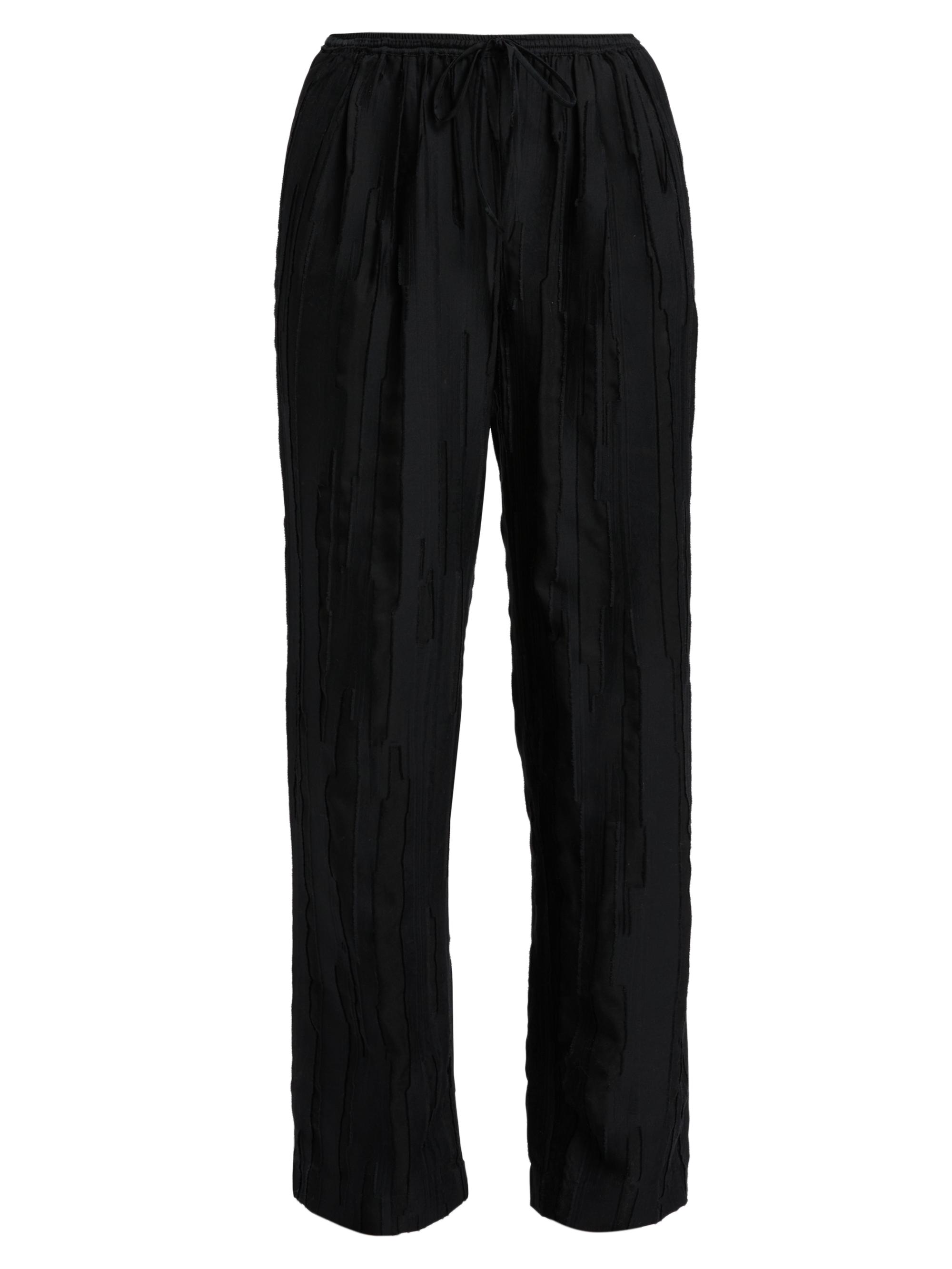 Loulou de Saison Women's Soler Silk-Cotton Drawstring Pants - Black