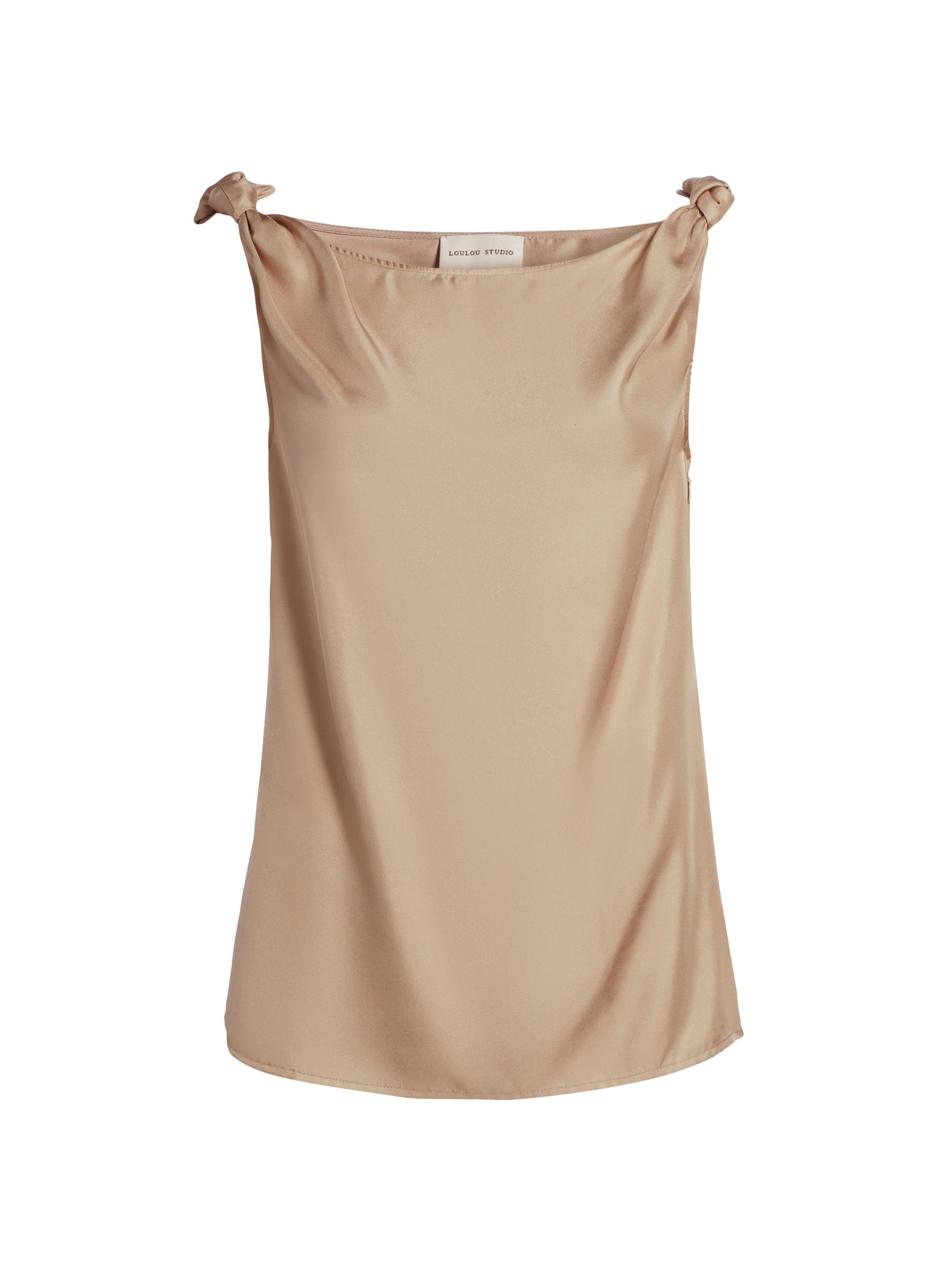Loulou de Saison Women's Remy Draped Sleeveless Top - Moonstone